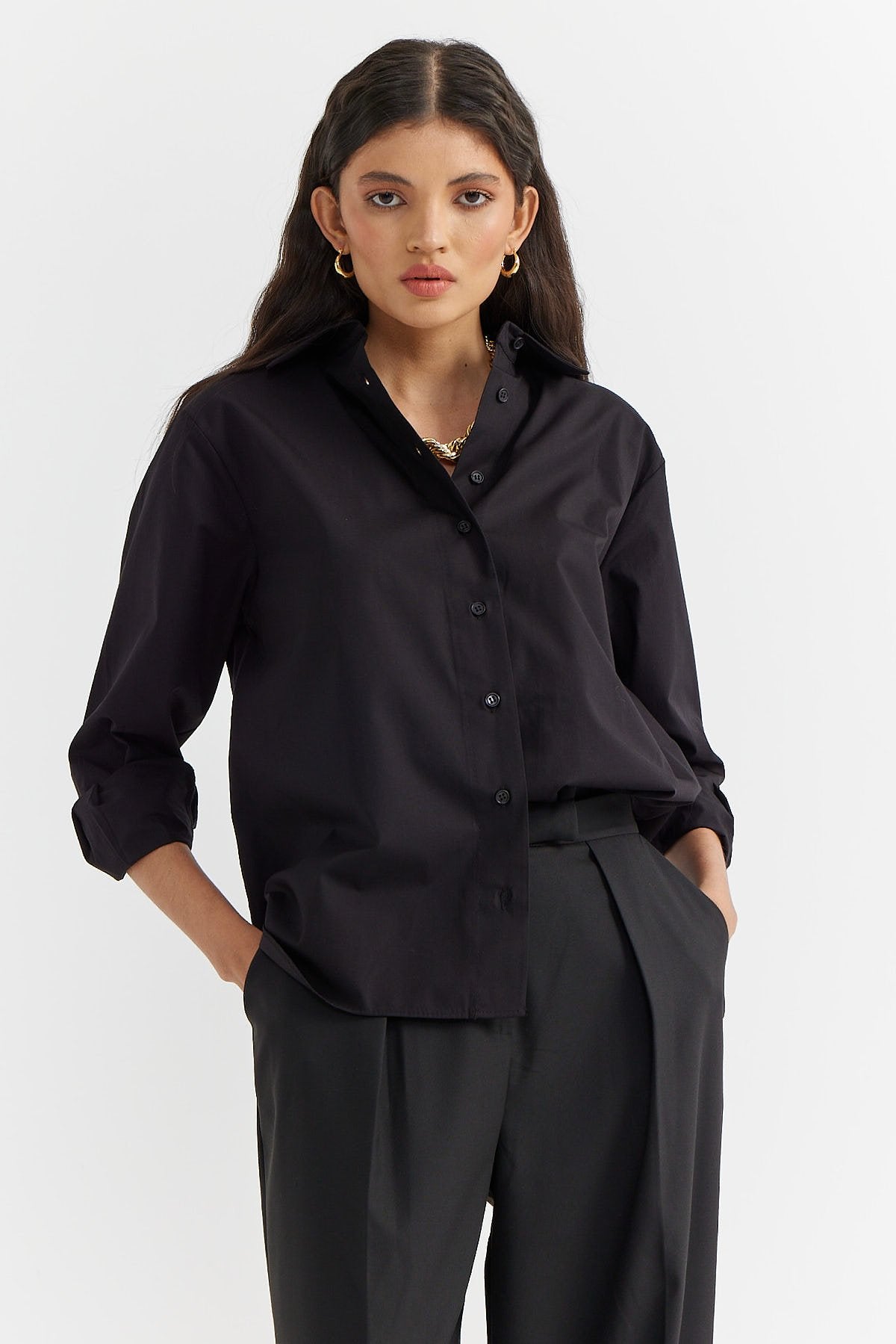 Women's Pocket Detailed Cotton Shirt