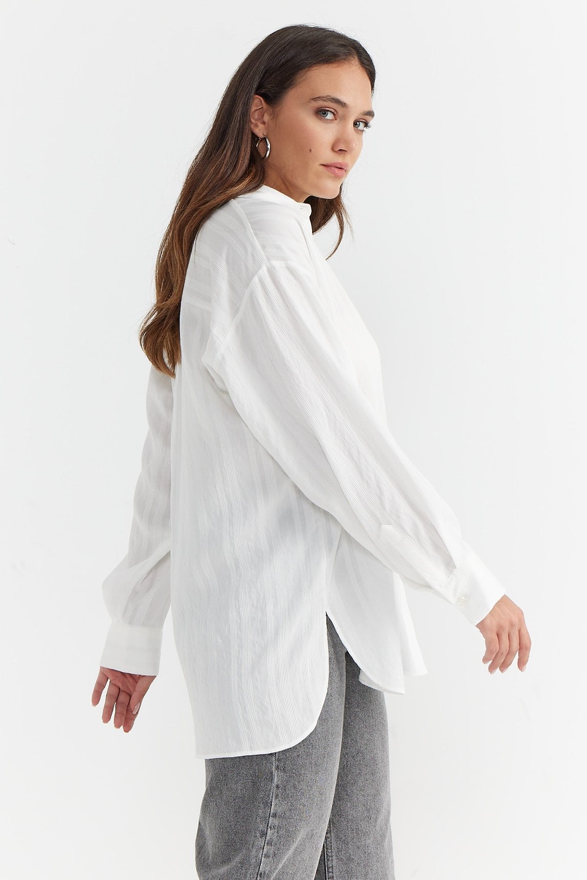 Women's Oversize Textured Shirt