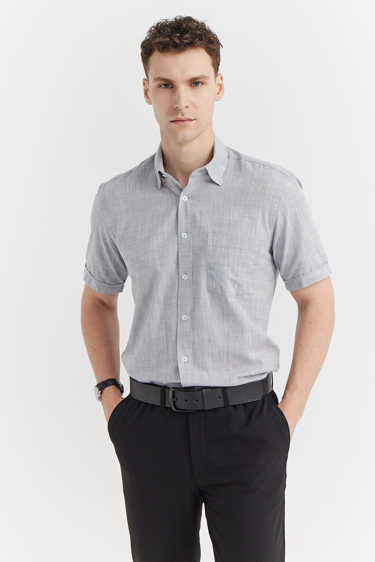 Men's Short Sleeve Cotton Shirt