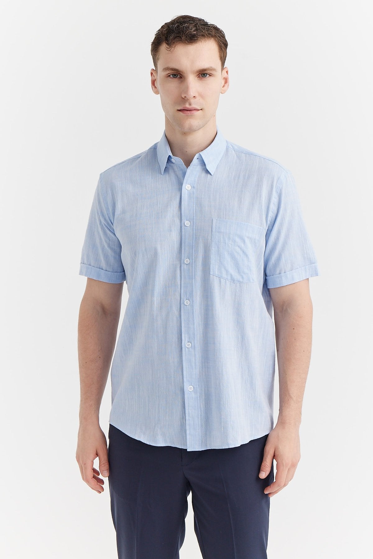 Men's Short Sleeve Cotton Shirt