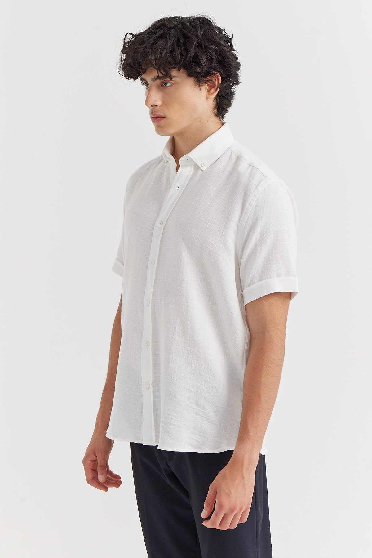 Men's Textured Short Sleeve Shirt