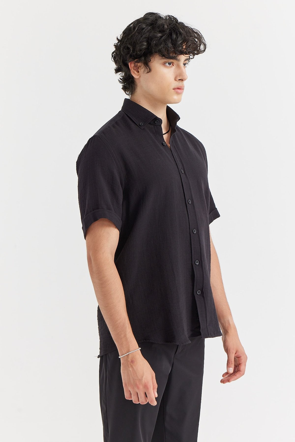 Men's Textured Short Sleeve Shirt