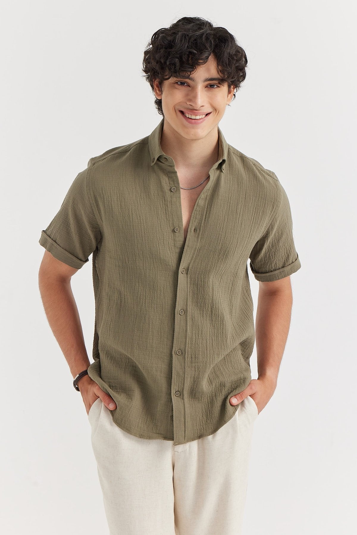 Men's Regular Textured Shirt