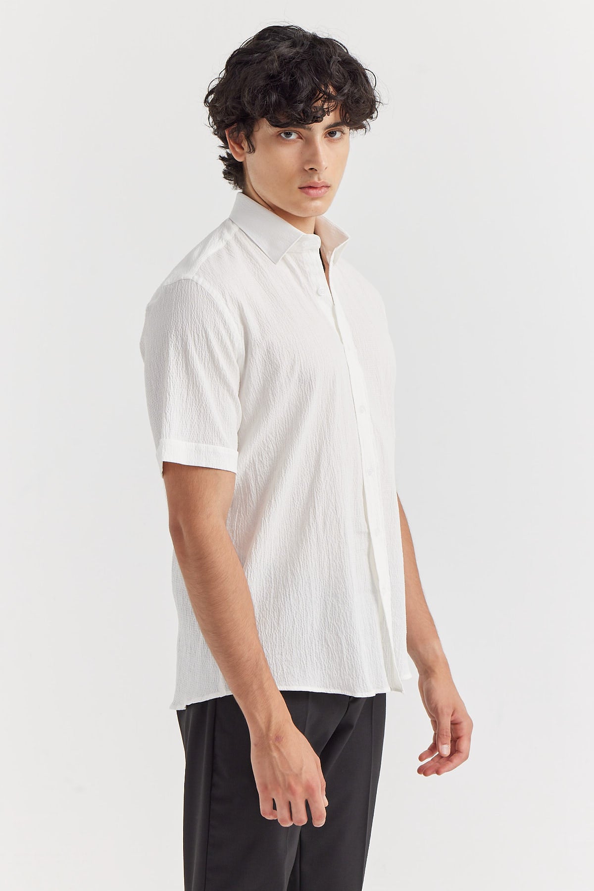 Men's Textured Short Sleeve Shirt