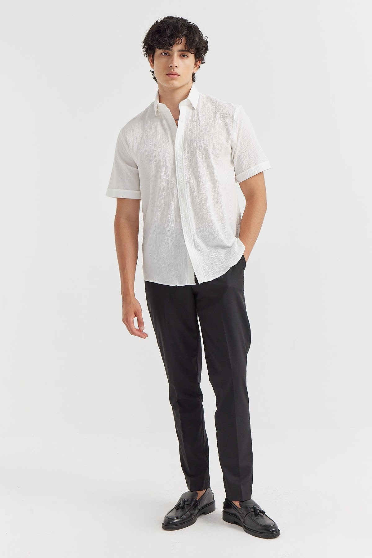 Men's Textured Short Sleeve Shirt