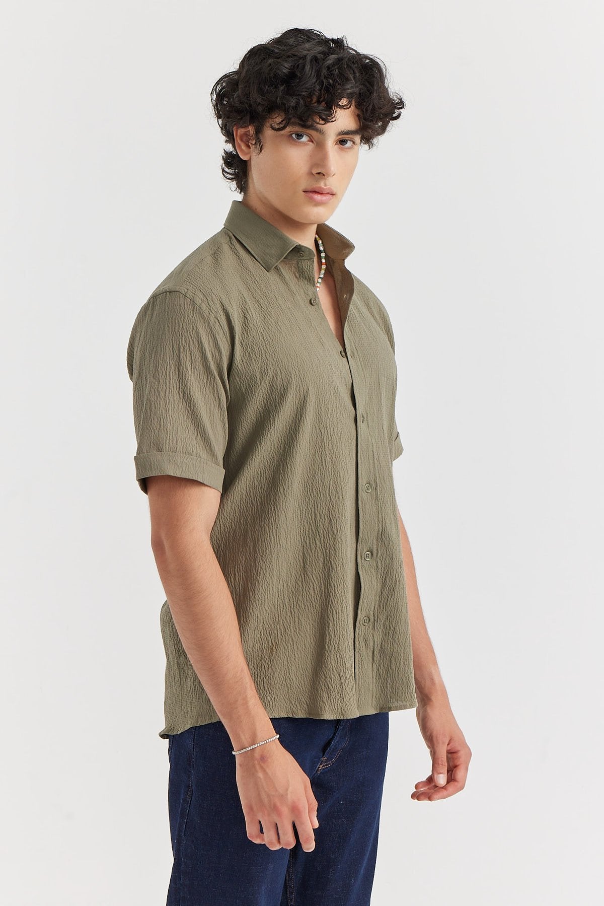 Men's Textured Short Sleeve Shirt