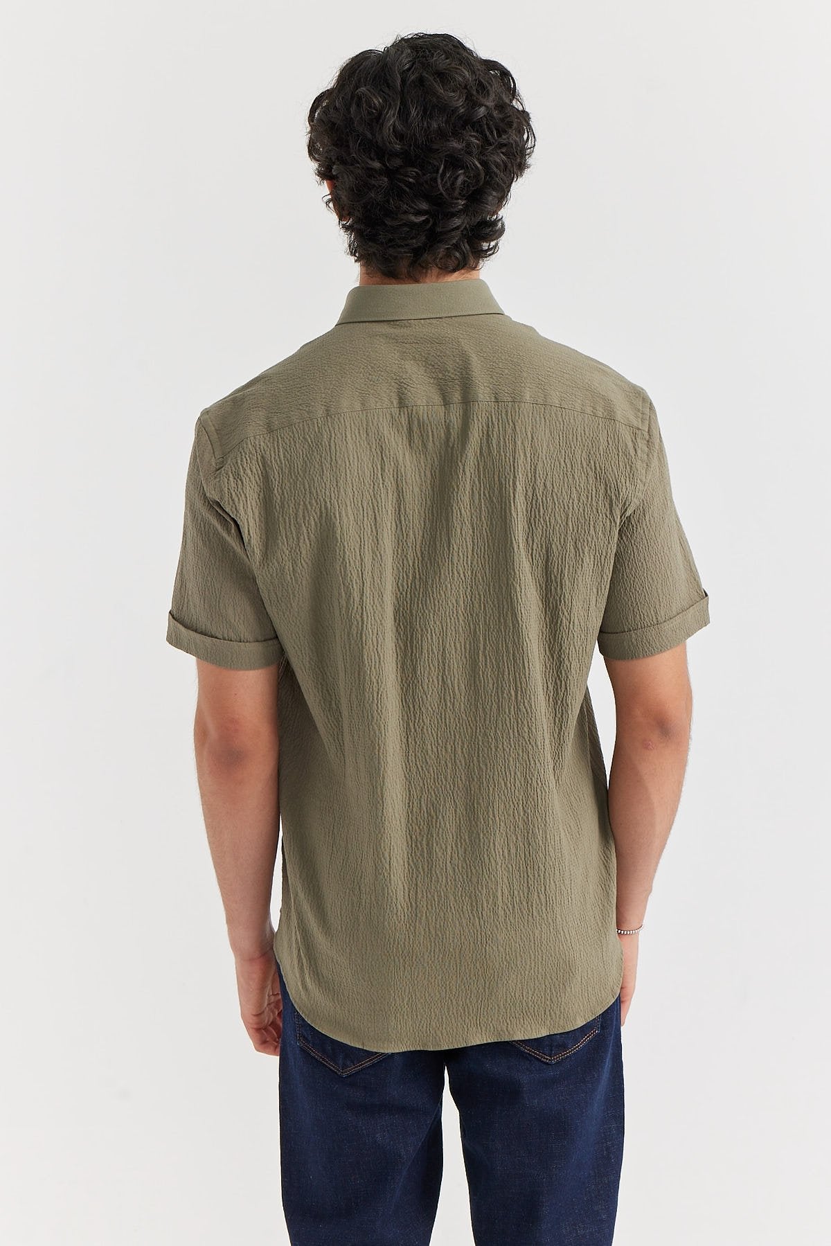 Men's Textured Short Sleeve Shirt