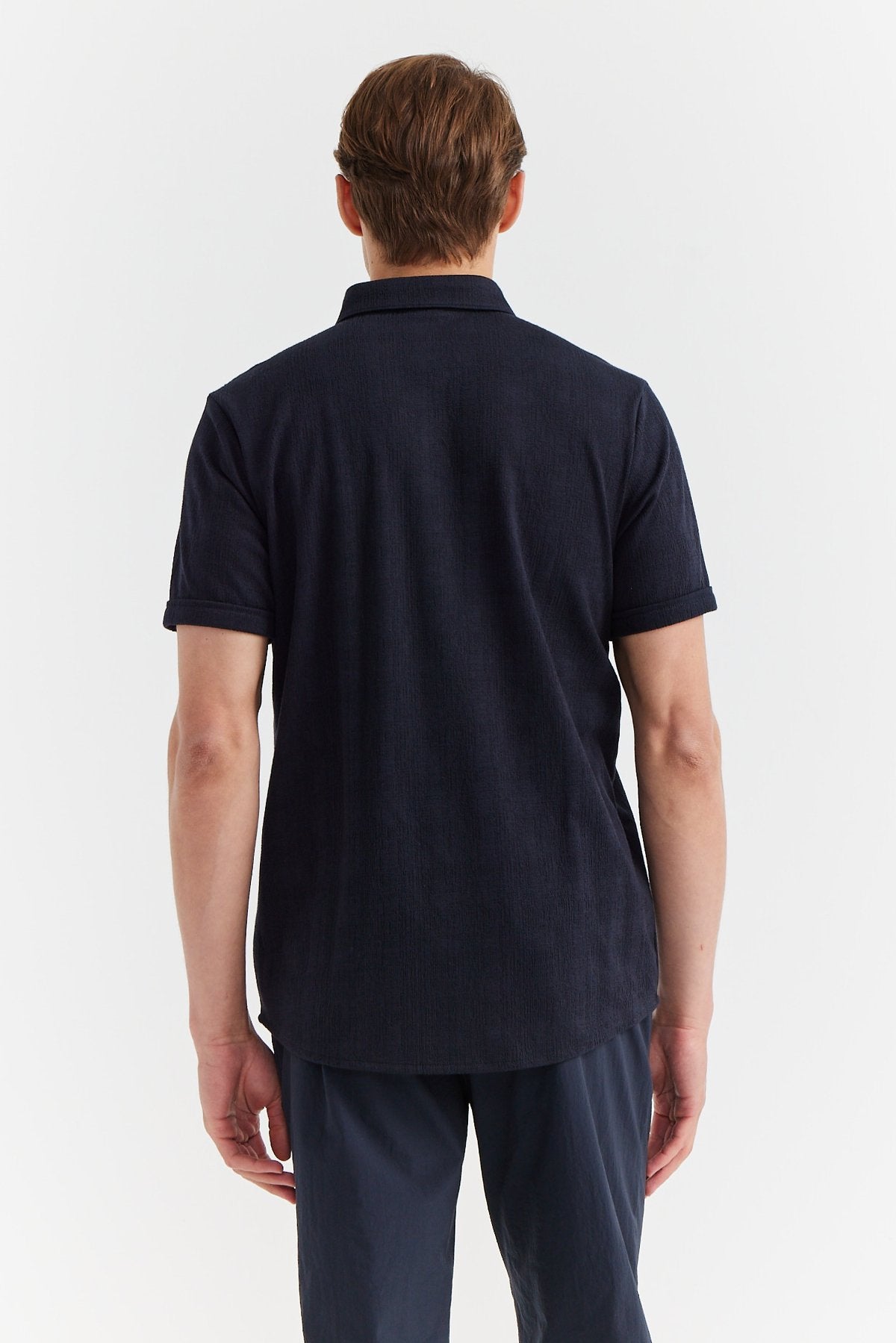 Men's Short Sleeve Textured Shirt
