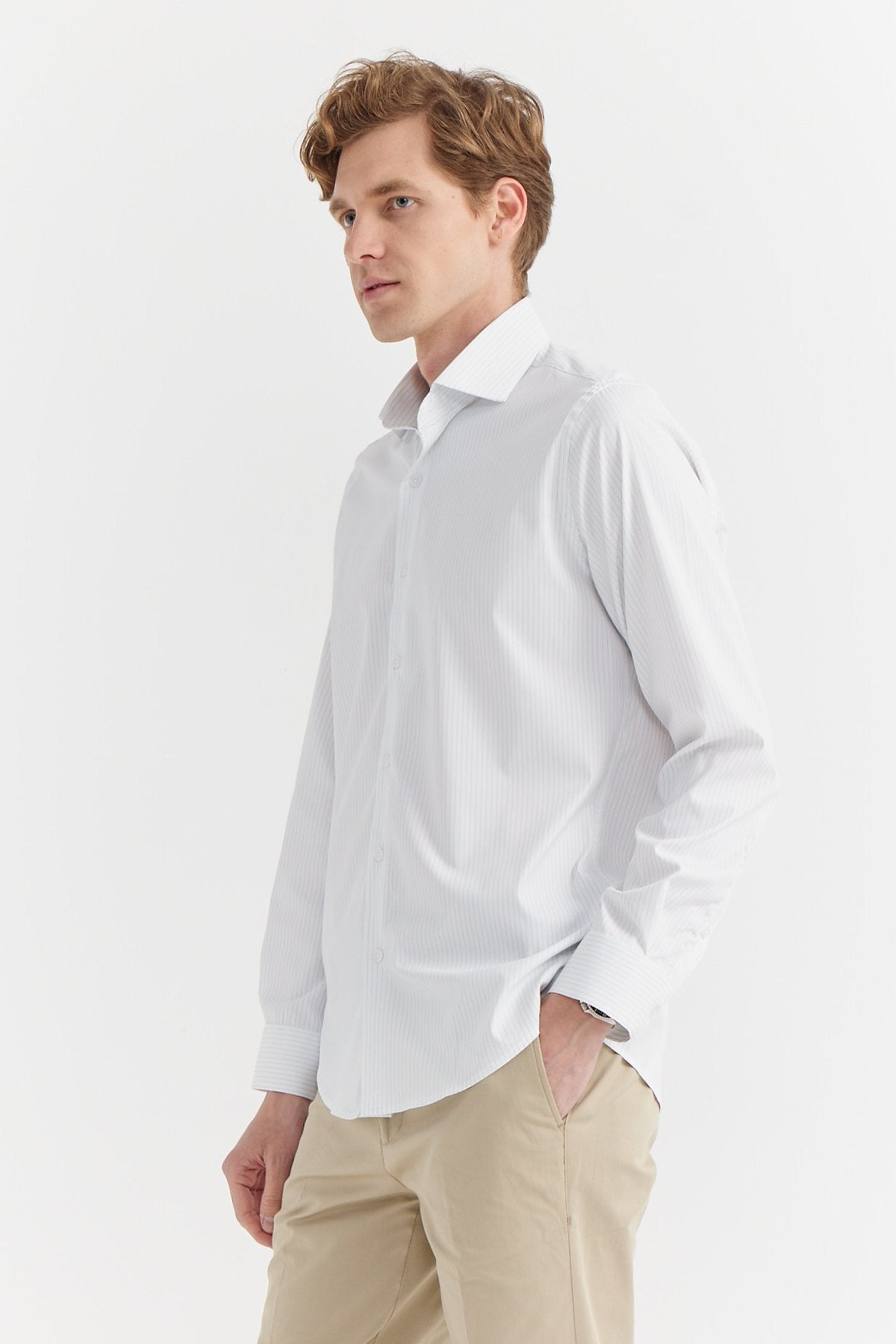 Men's Thin Striped Slim Fit Shirt