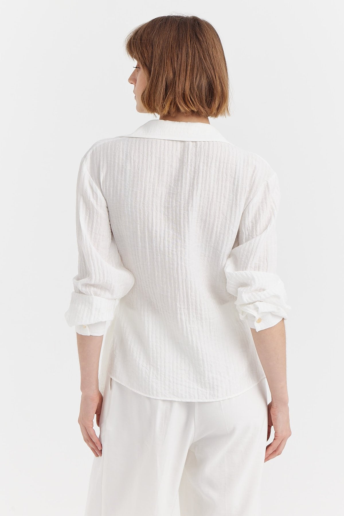 Women's Double-Breasted Side Buckle Blouse