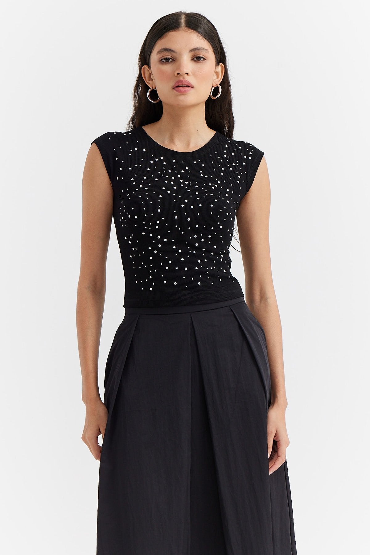 Women's Shiny Stone Printed Blouse