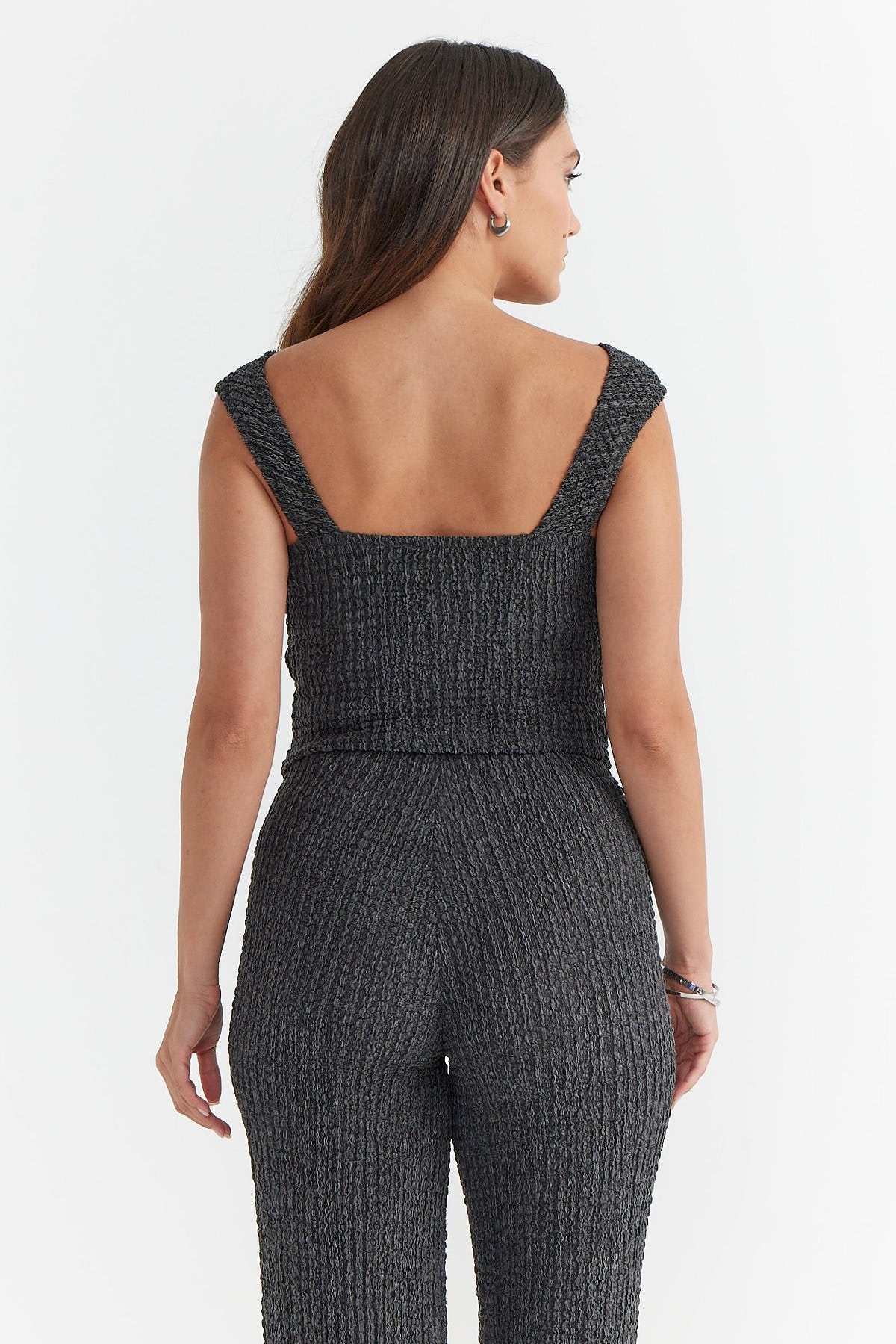Women's Sleeveless Textured Blouse