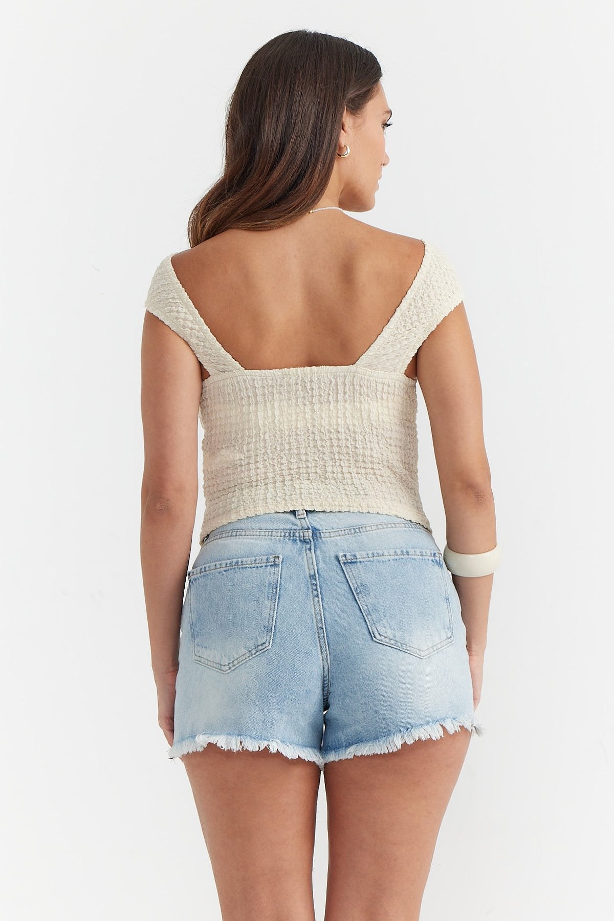 Women's Sleeveless Textured Blouse