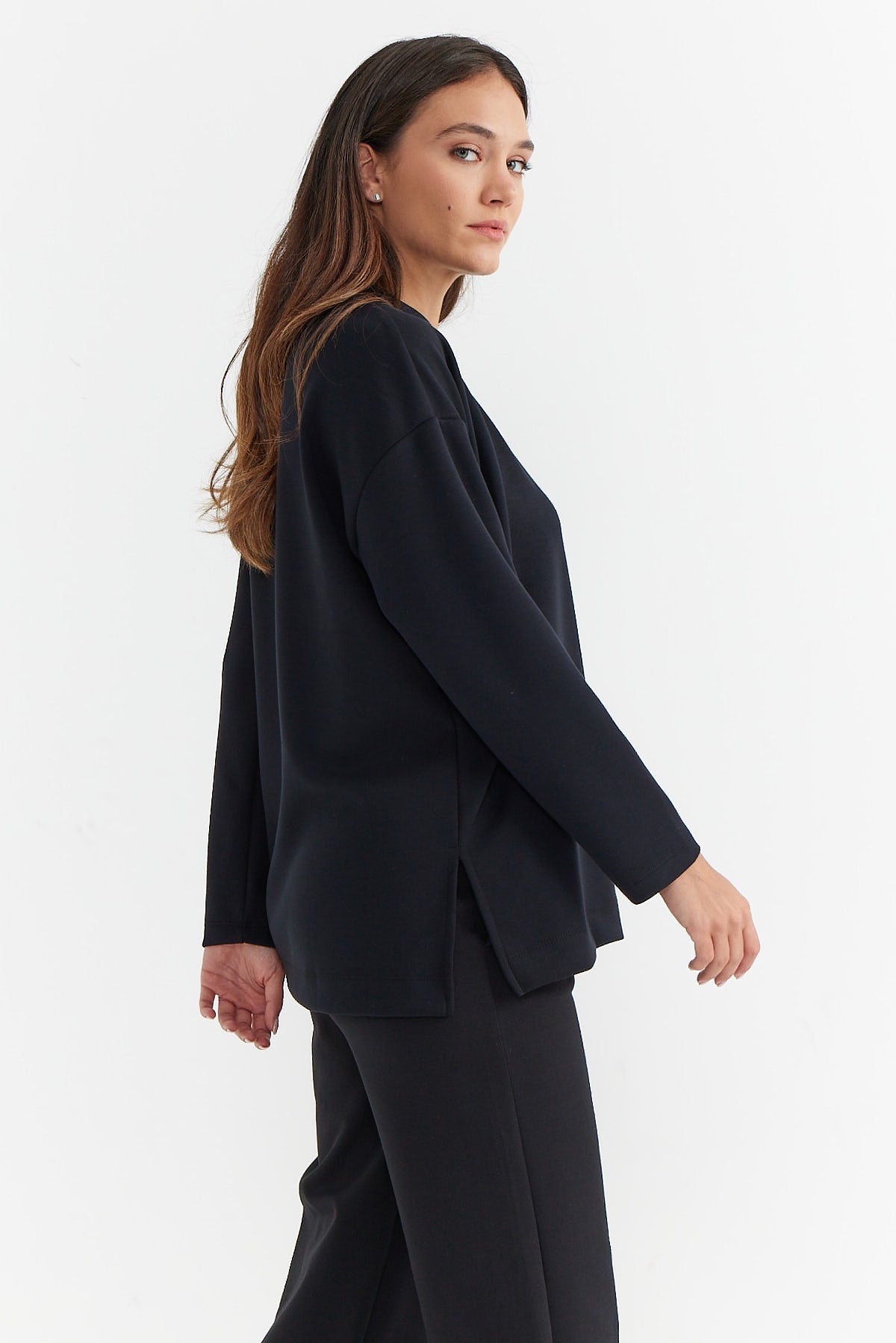 Women's Long Sleeve Soft Texture Blouse