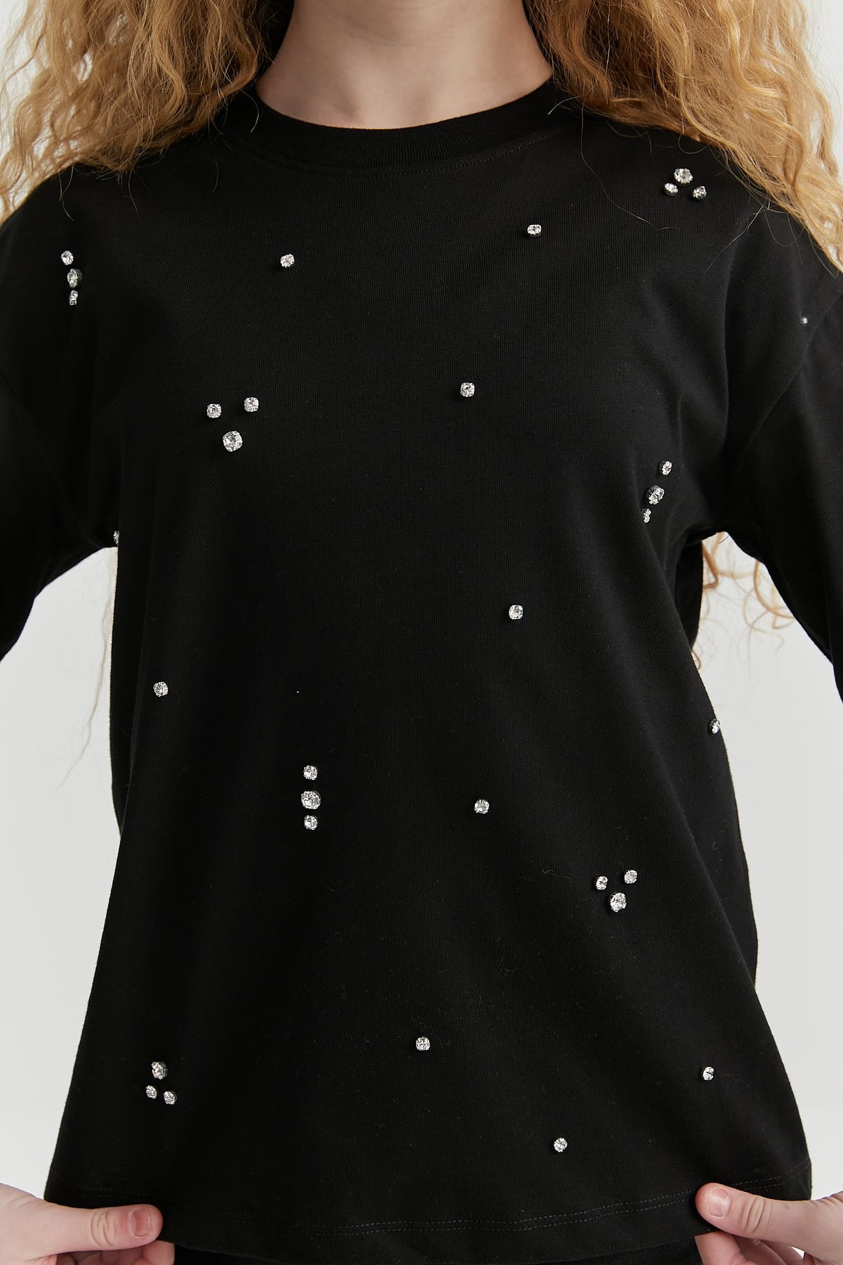 Girl's Stone Detailed Long Sleeve Blouse