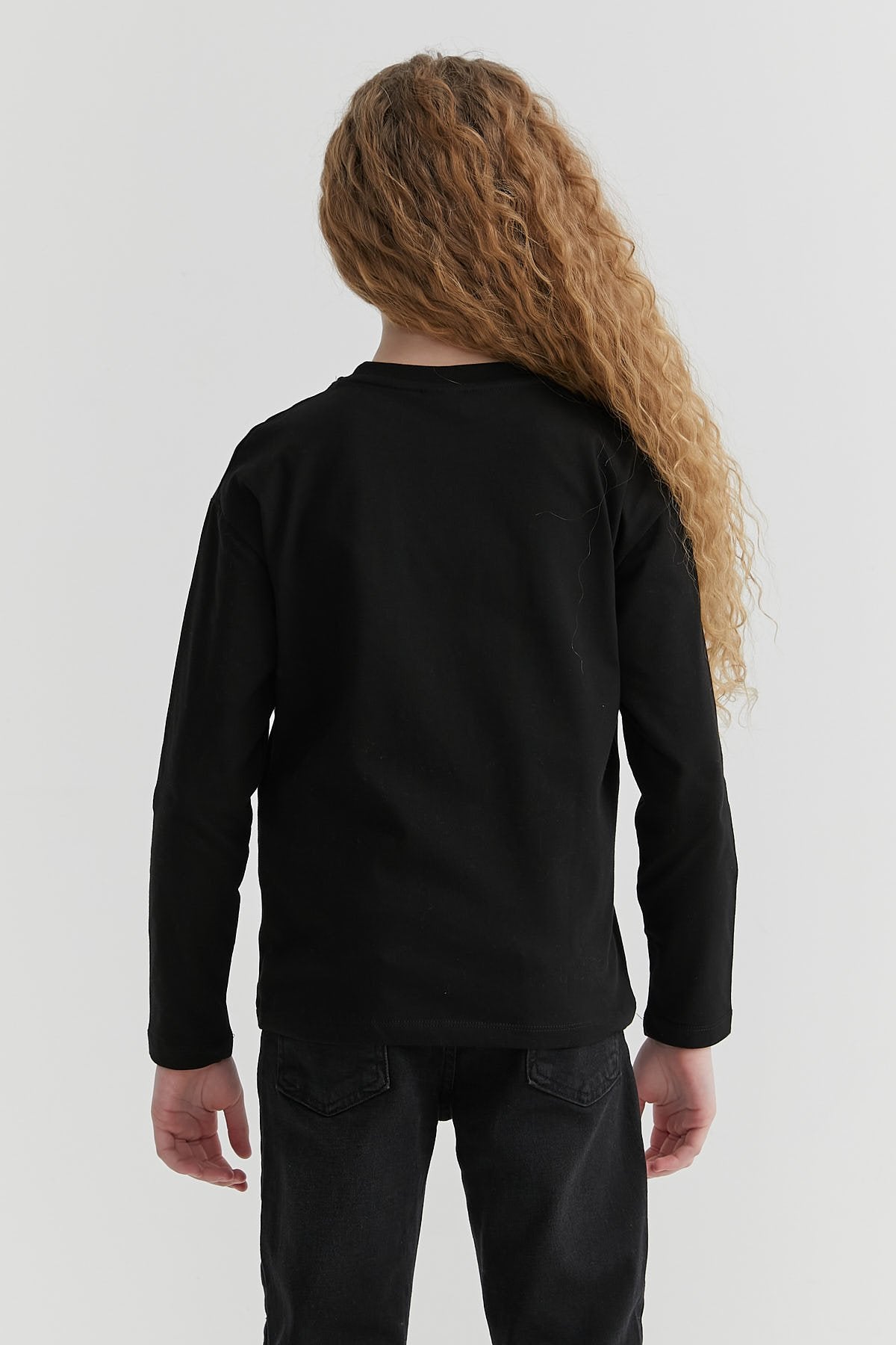 Girl's Stone Detailed Long Sleeve Blouse