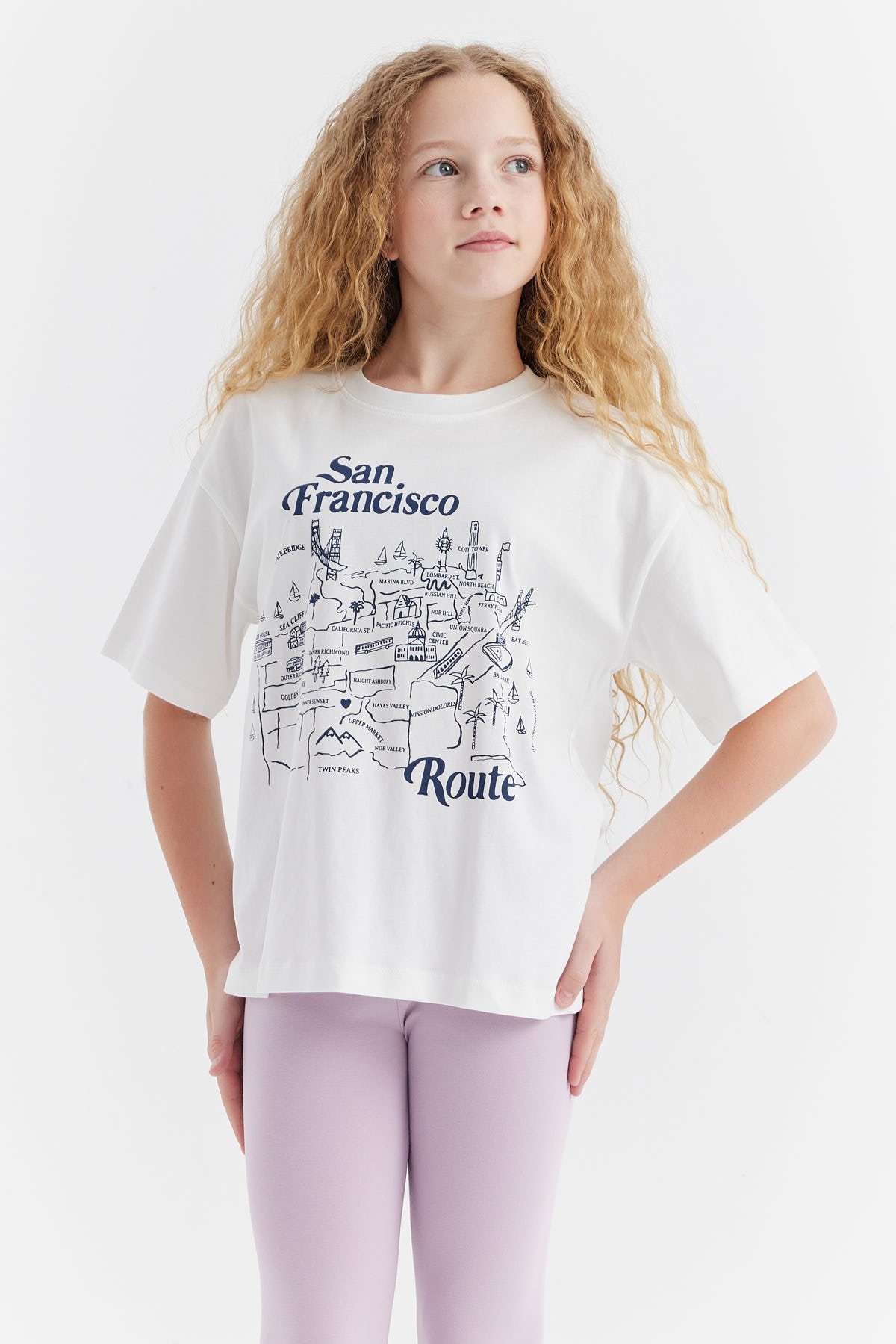 Girl's Printed Detailed T-shirt