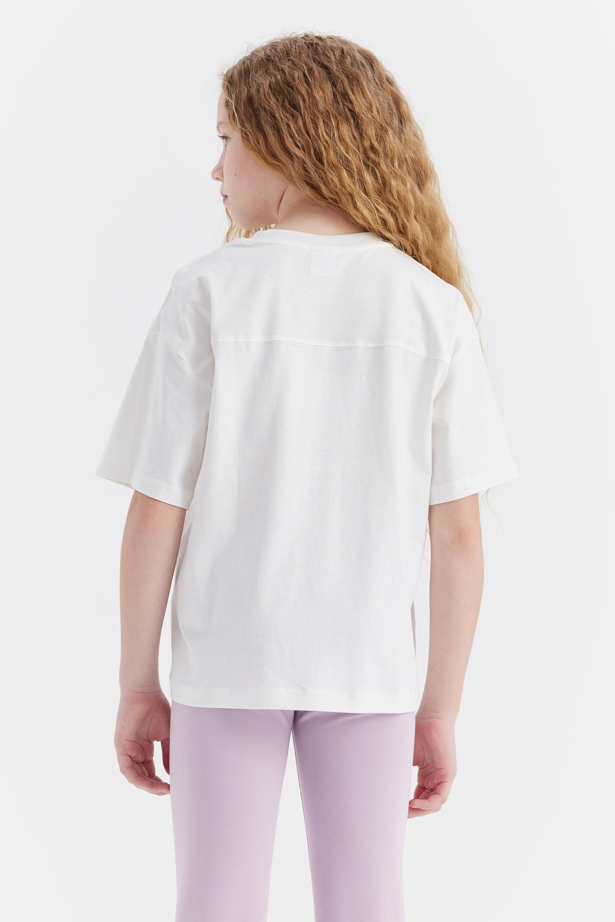 Girl's Printed Detailed T-shirt