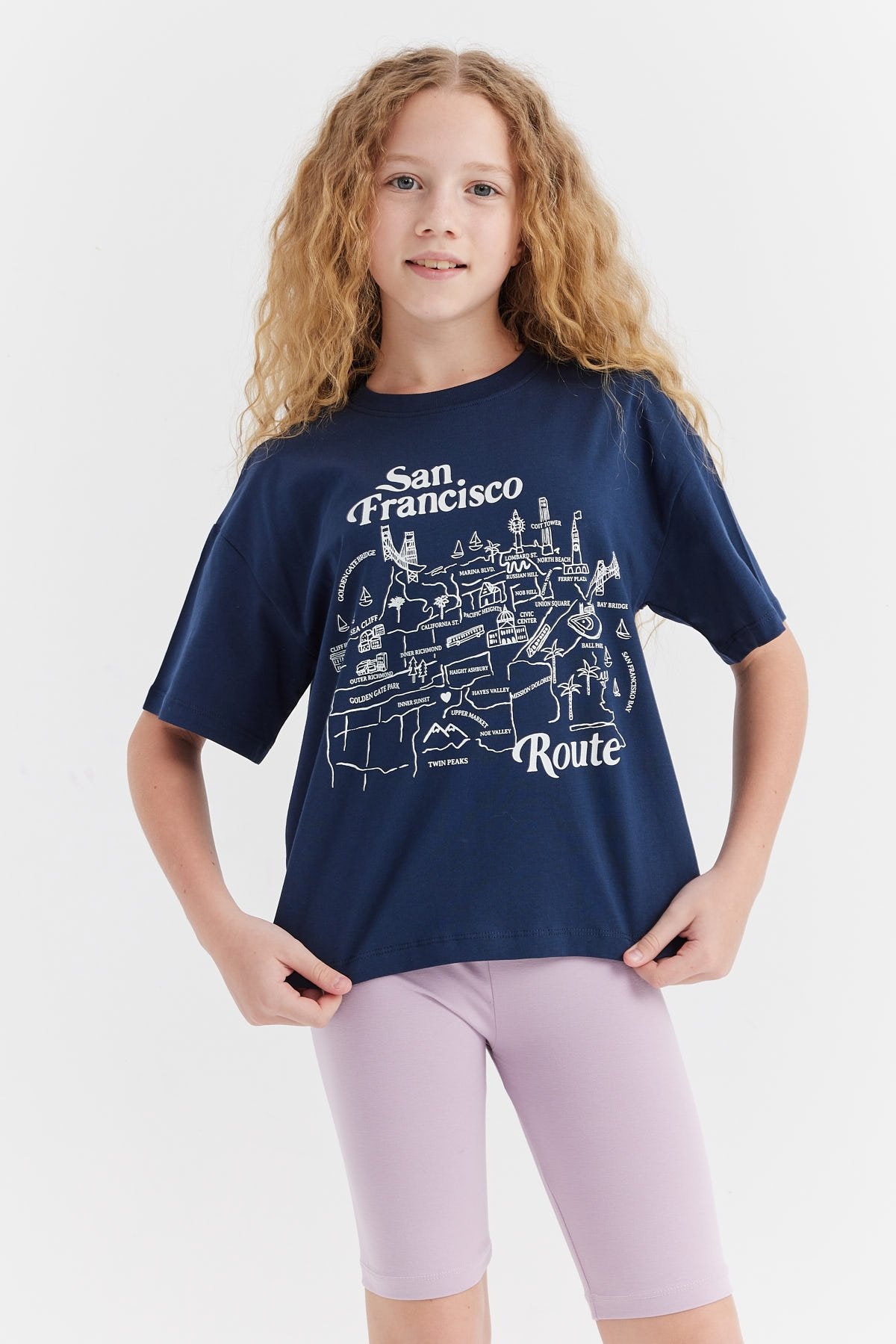 Girl's Printed Detailed T-shirt