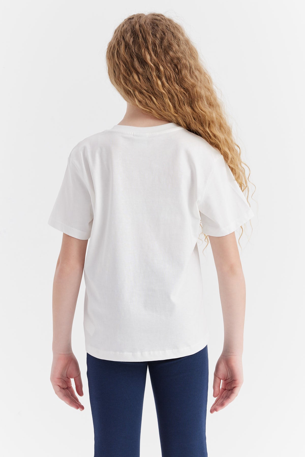Girl's Printed Detailed T-shirt