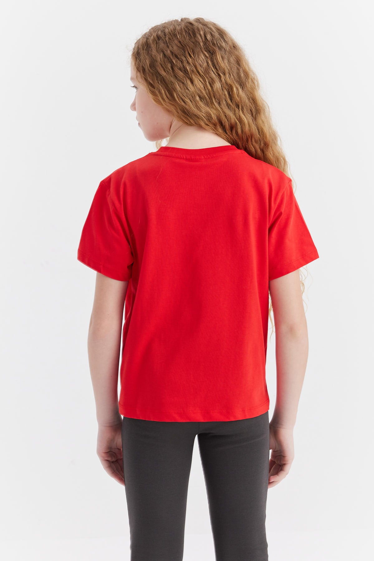 Girl's Printed Detailed T-shirt