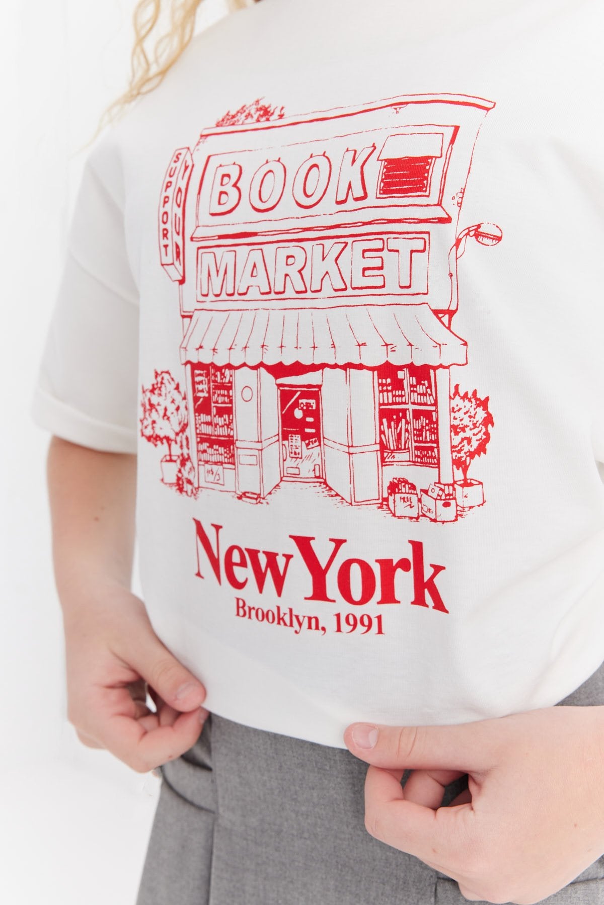 Girl's Printed Detailed T-shirt