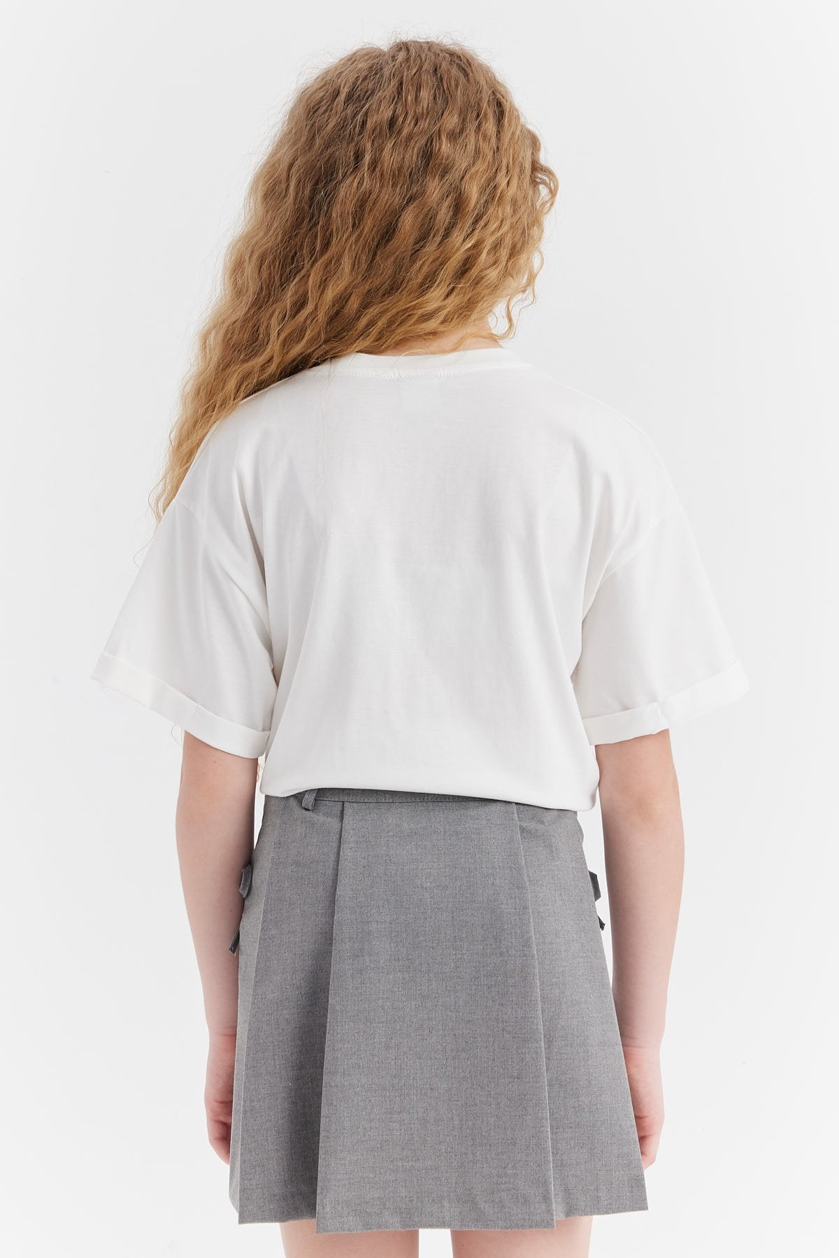 Girl's Printed Detailed T-shirt