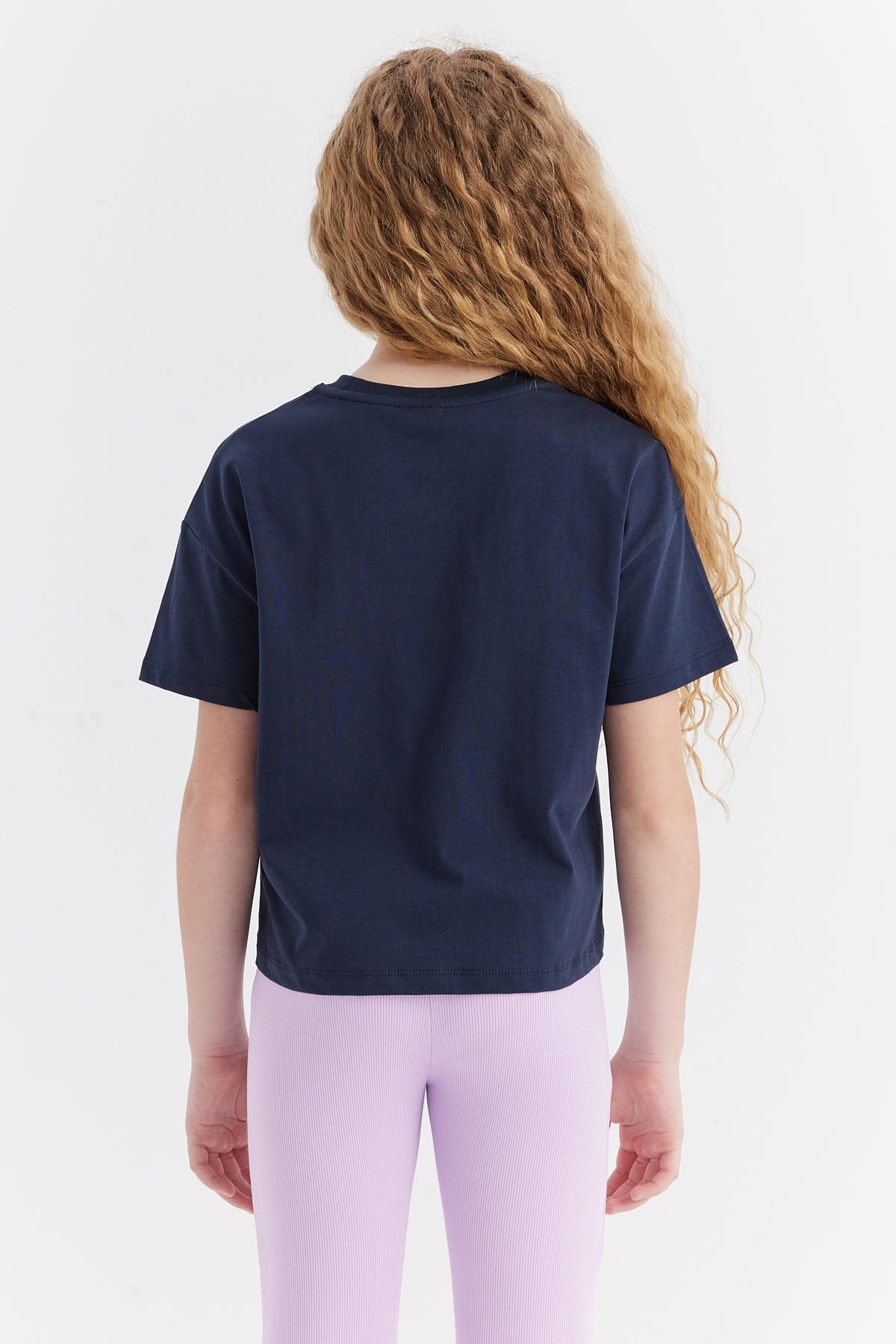Girl's T-shirt with Embossed Print Detail