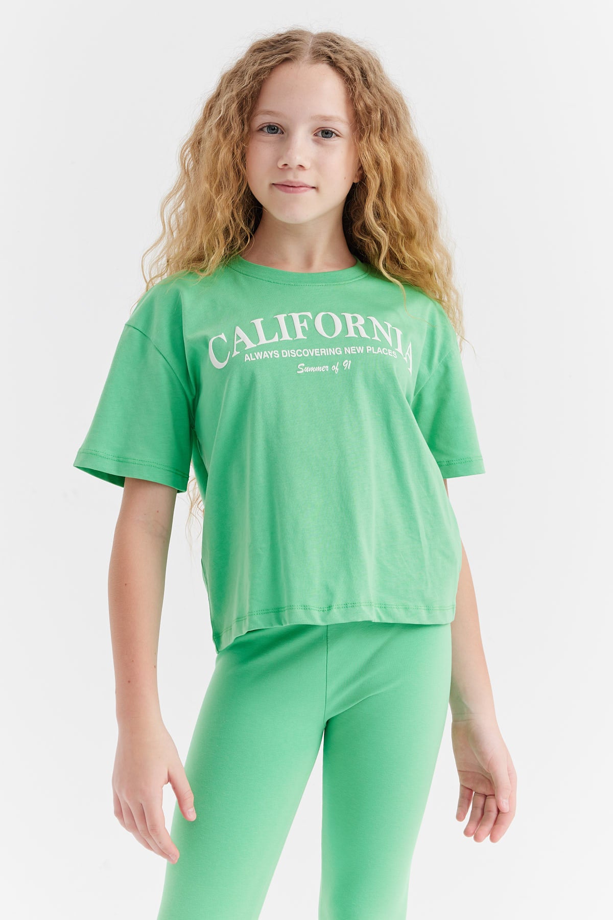 Girl's T-shirt with Embossed Print Detail