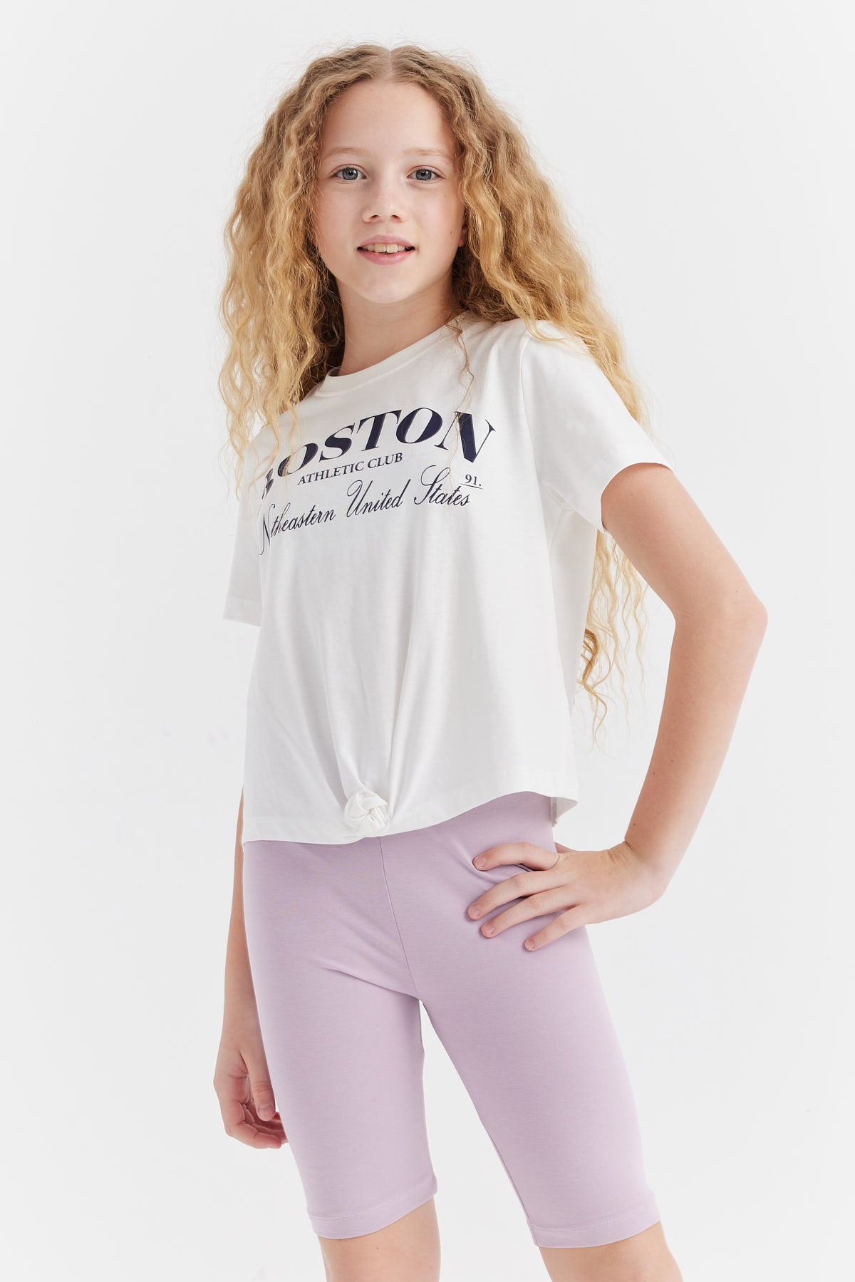 Girl's Tie Detail T-shirt