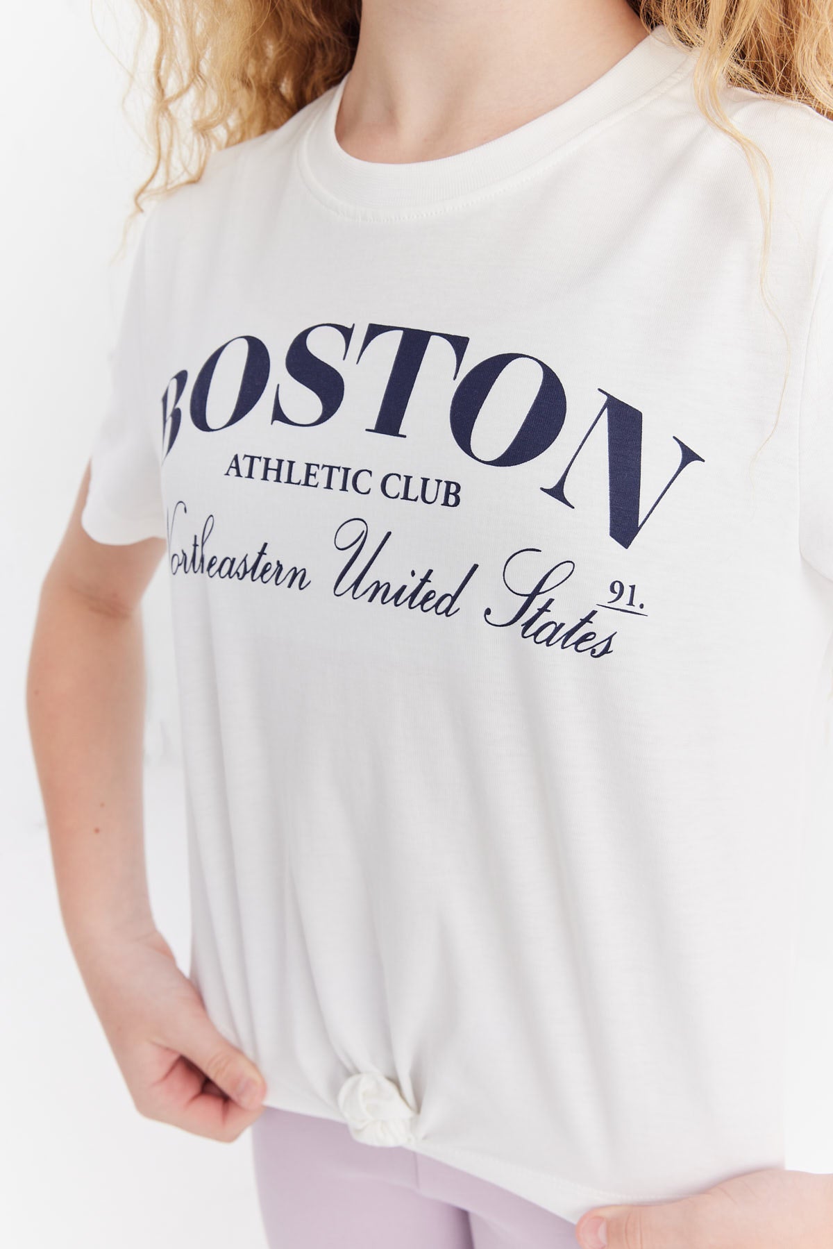 Girl's Tie Detail T-shirt