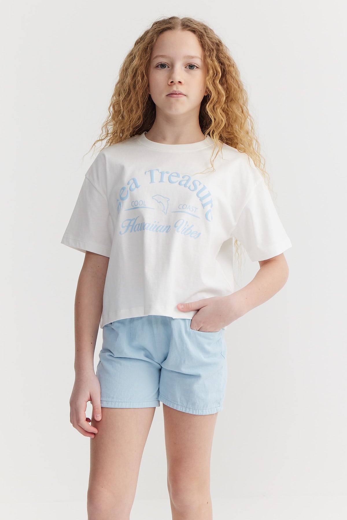 Girl's Printed Basic T-shirt