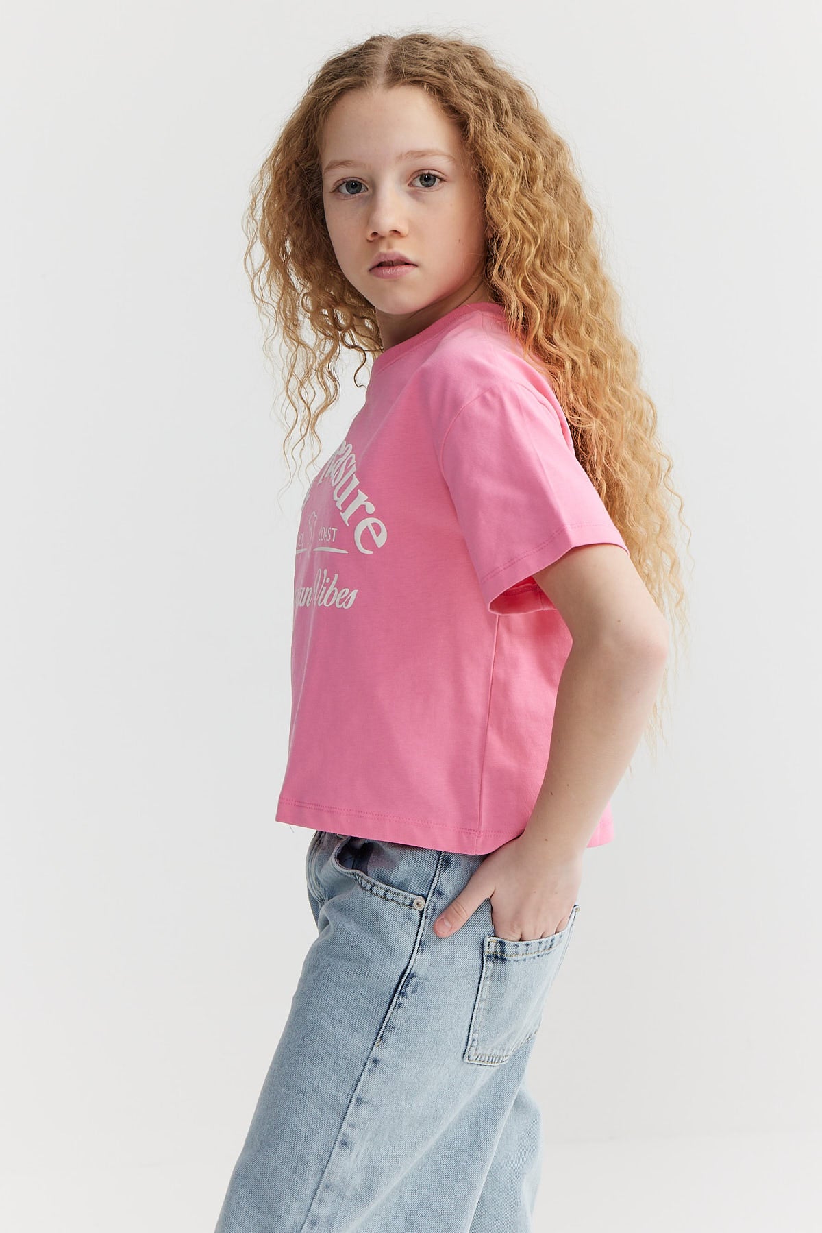Girl's Printed Basic T-shirt