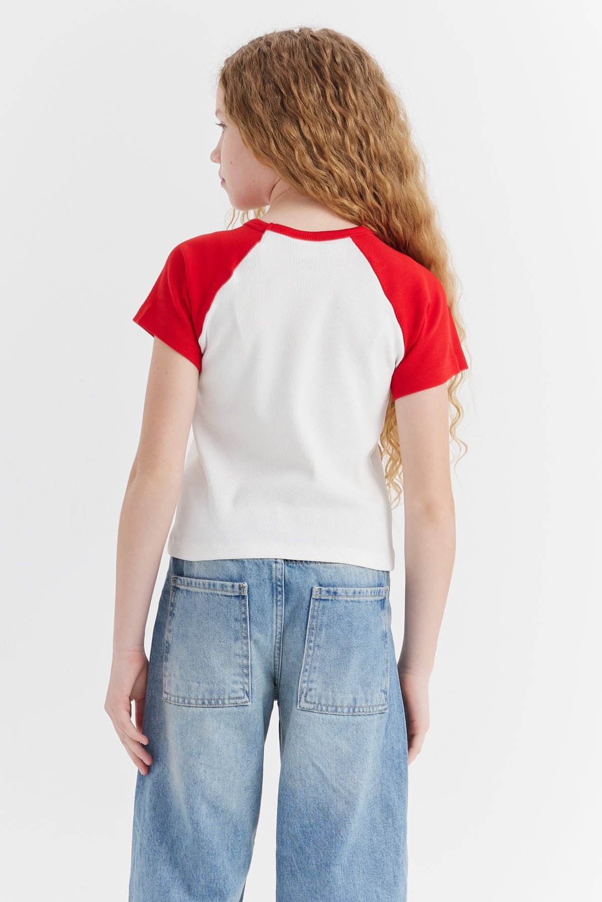 Girl's Printed Detailed T-shirt