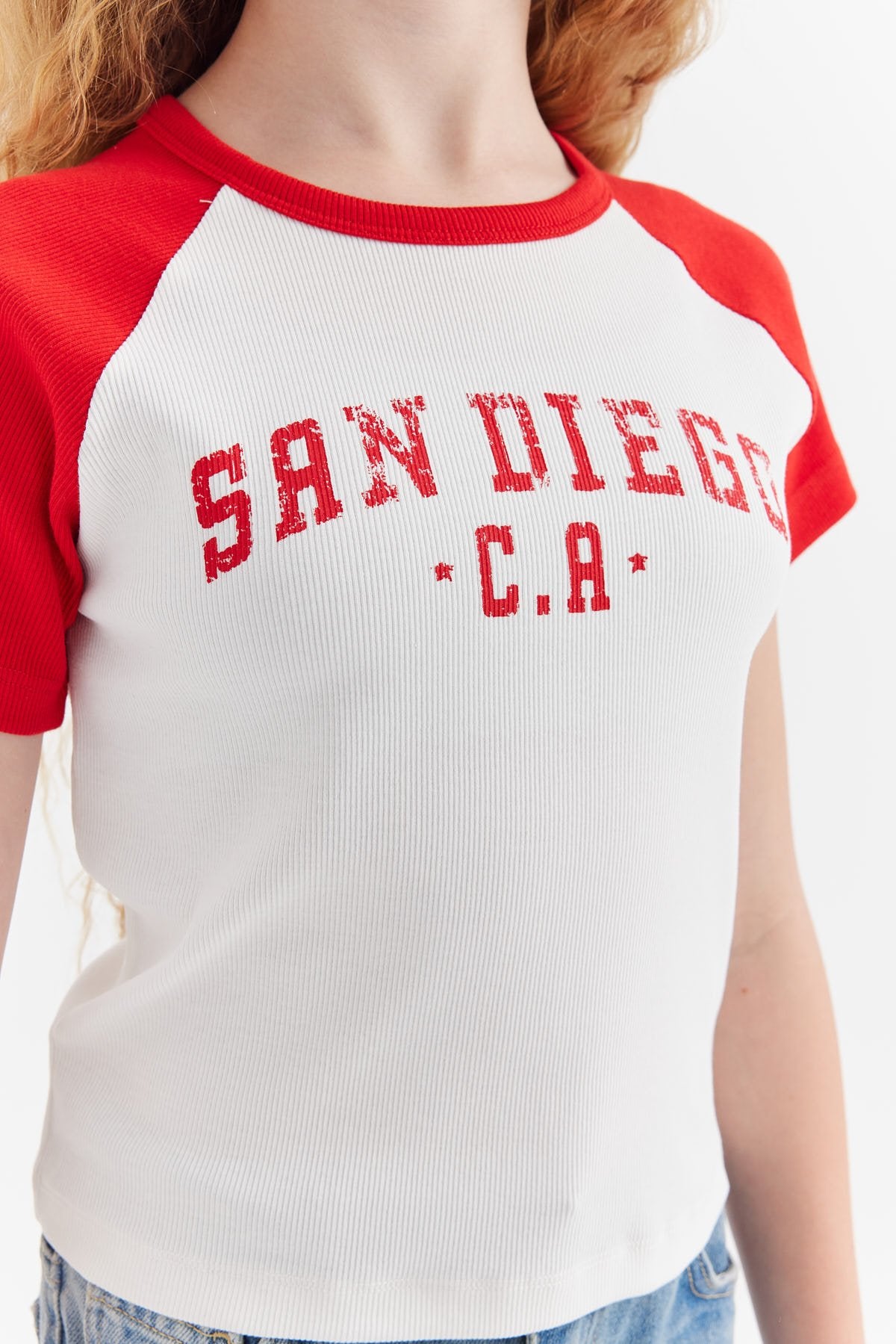 Girl's Printed Detailed T-shirt