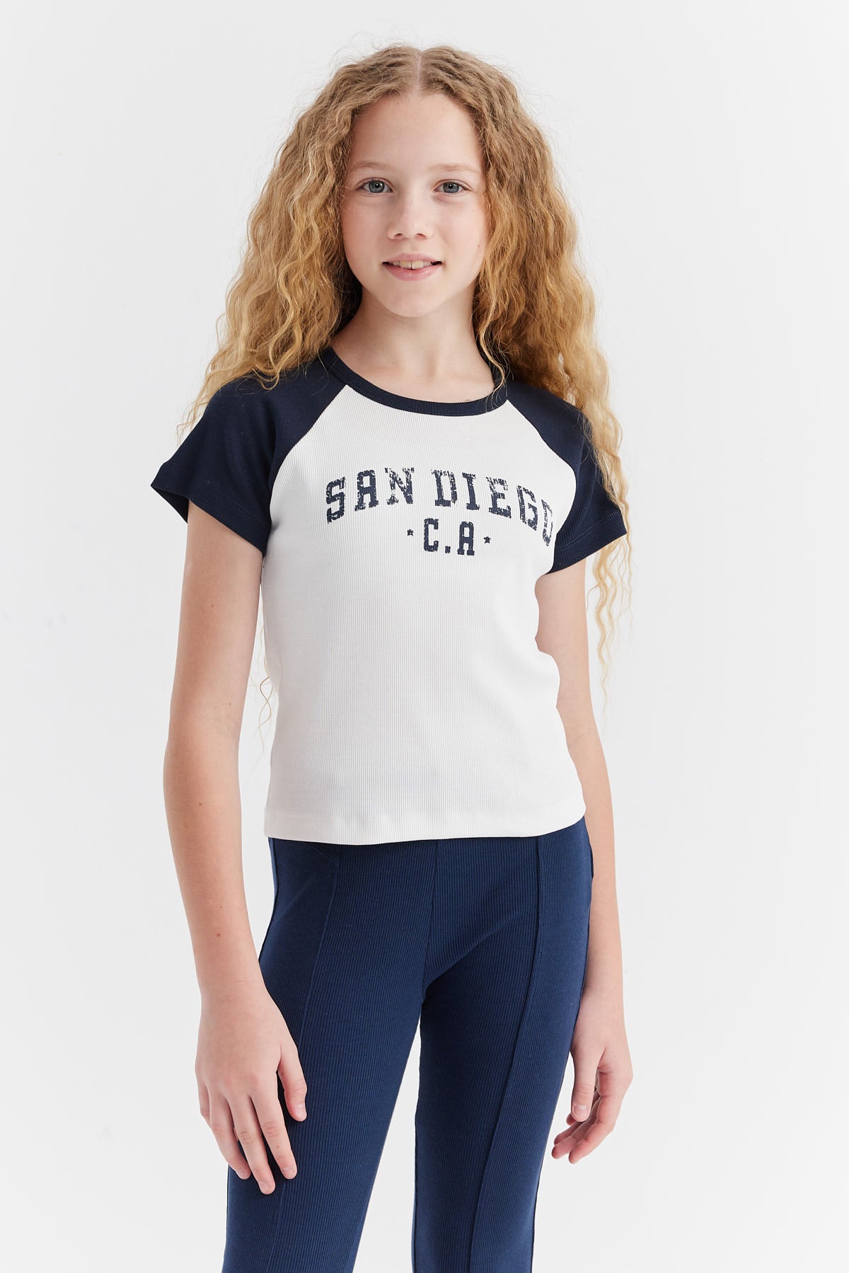 Girl's Printed Detailed T-shirt