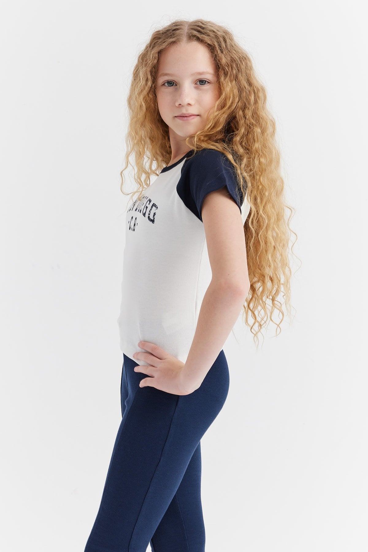 Girl's Printed Detailed T-shirt