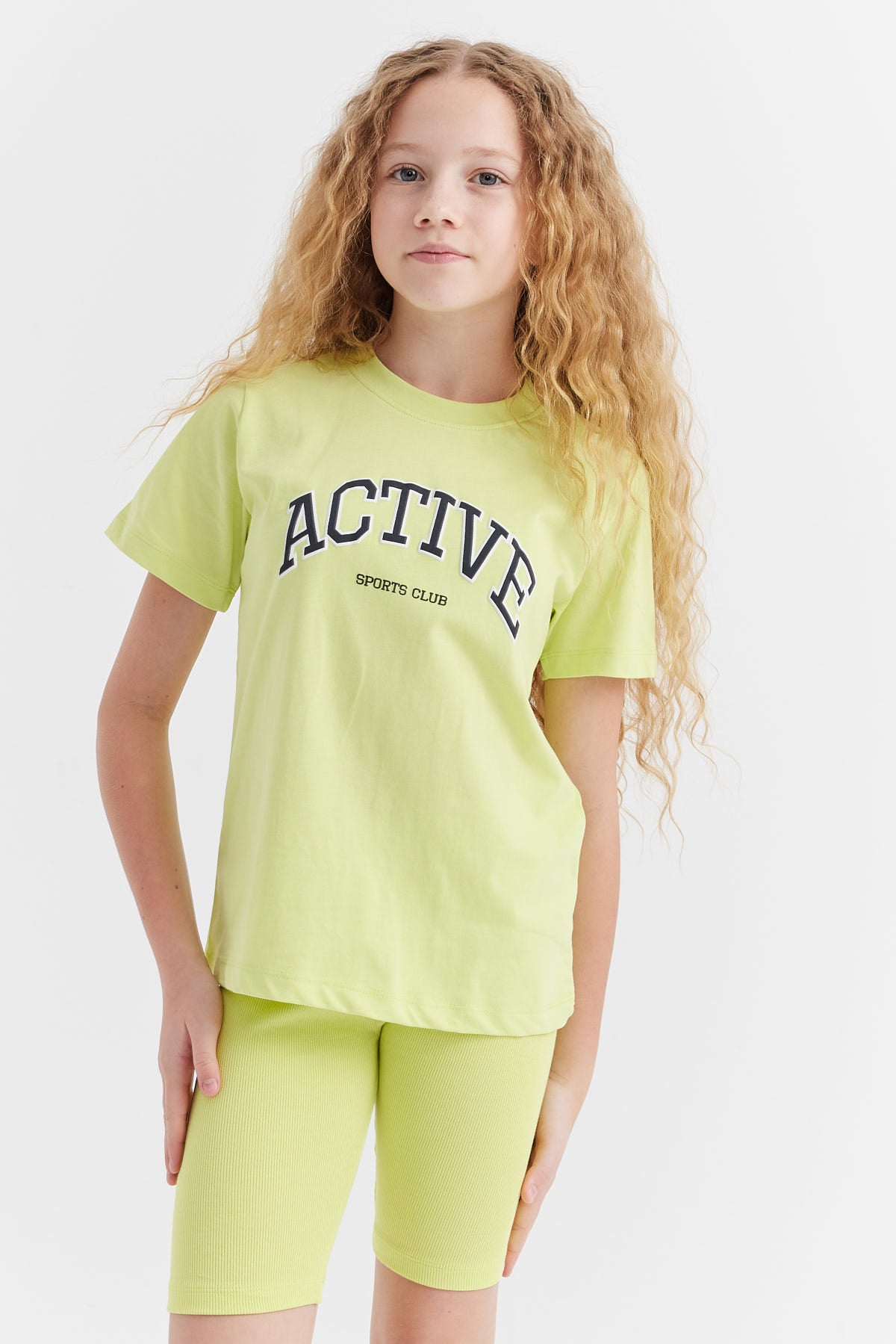 Kız Çocuk Yazılı Baskılı Tişört