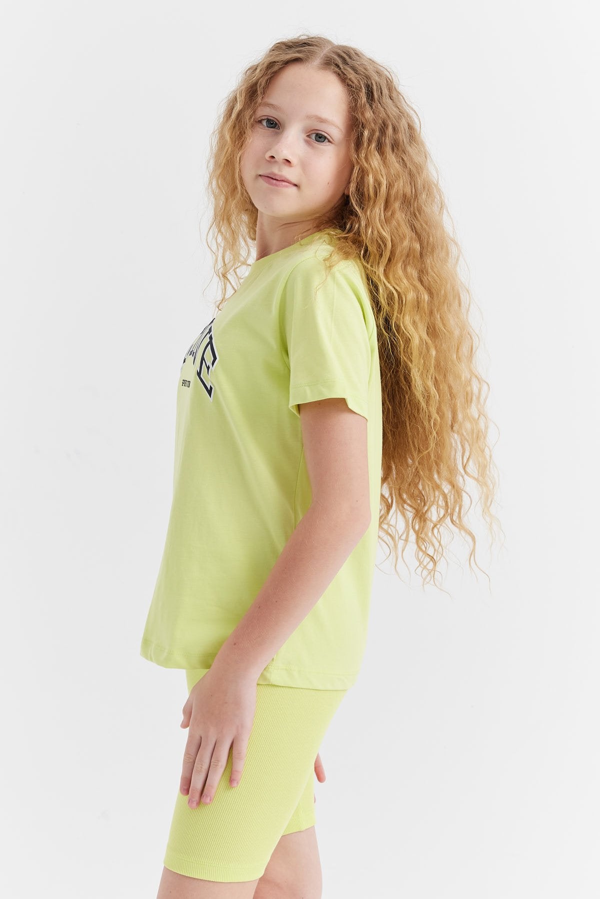 Kız Çocuk Yazılı Baskılı Tişört