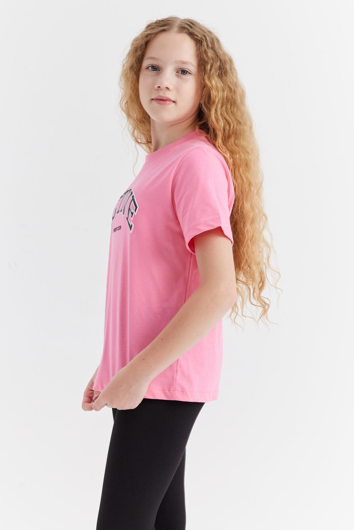Girl's Text Printed T-shirt