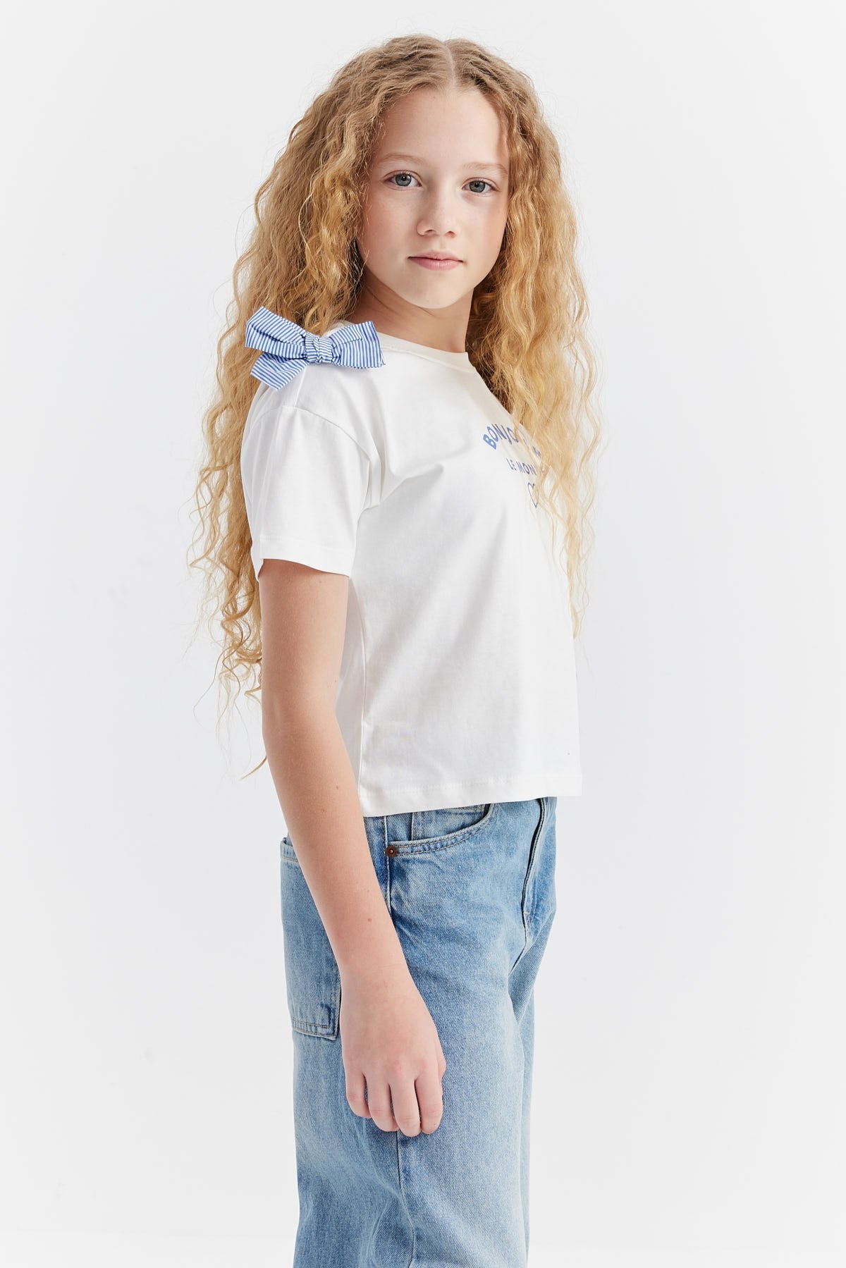 Girl's Ribbon Detailed T-shirt