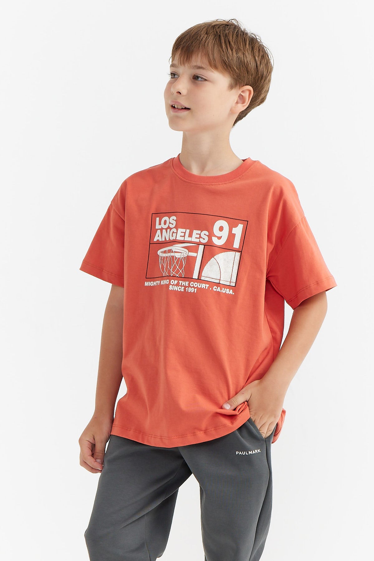 Erkek Çocuk Basketbol Temalı Tişört