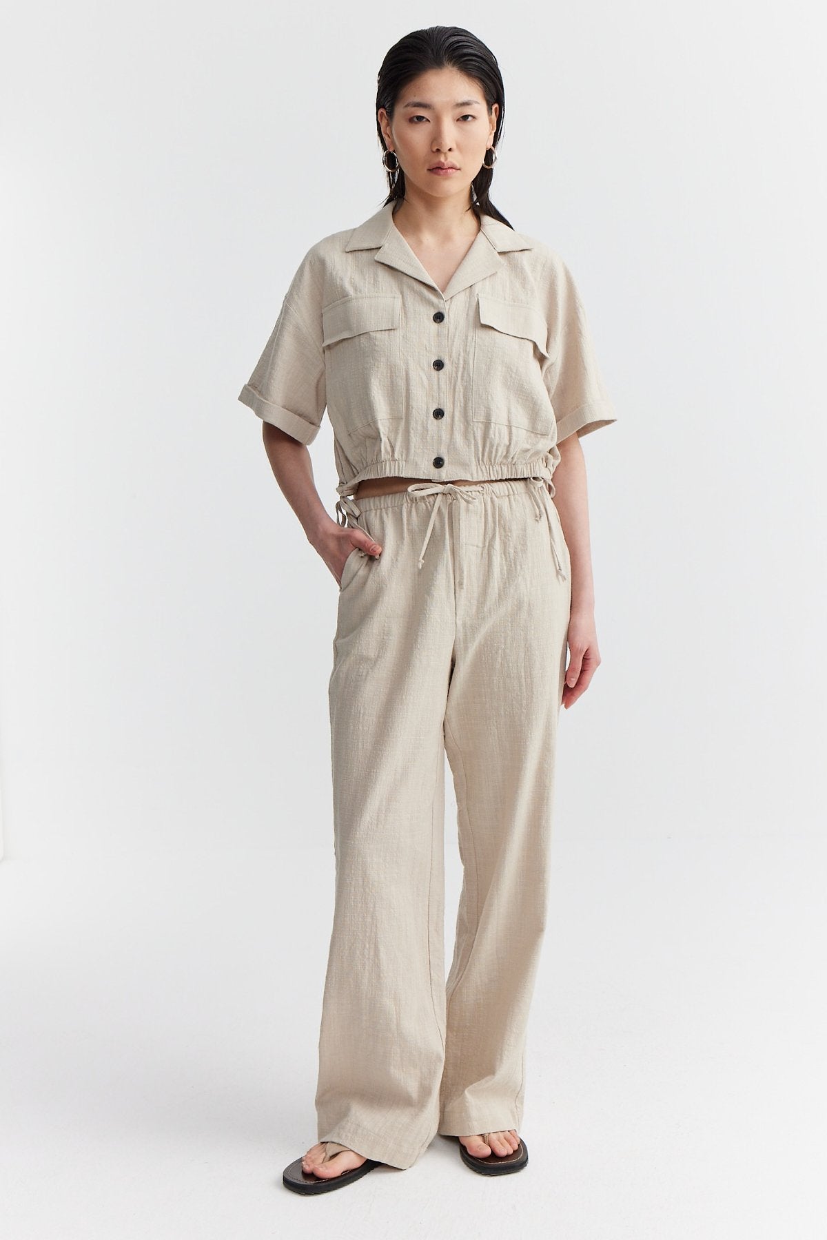 Women's Linen Look Trousers