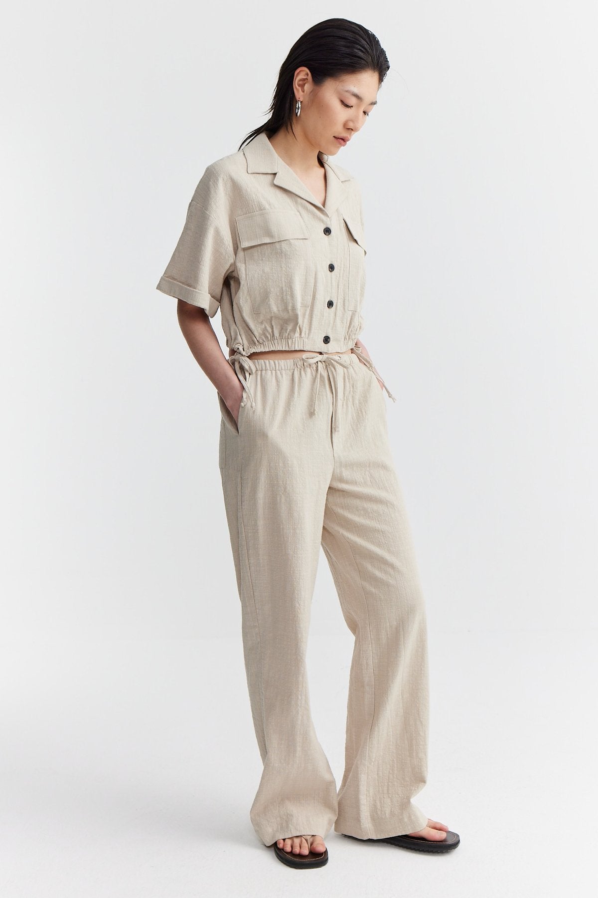 Women's Linen Look Trousers