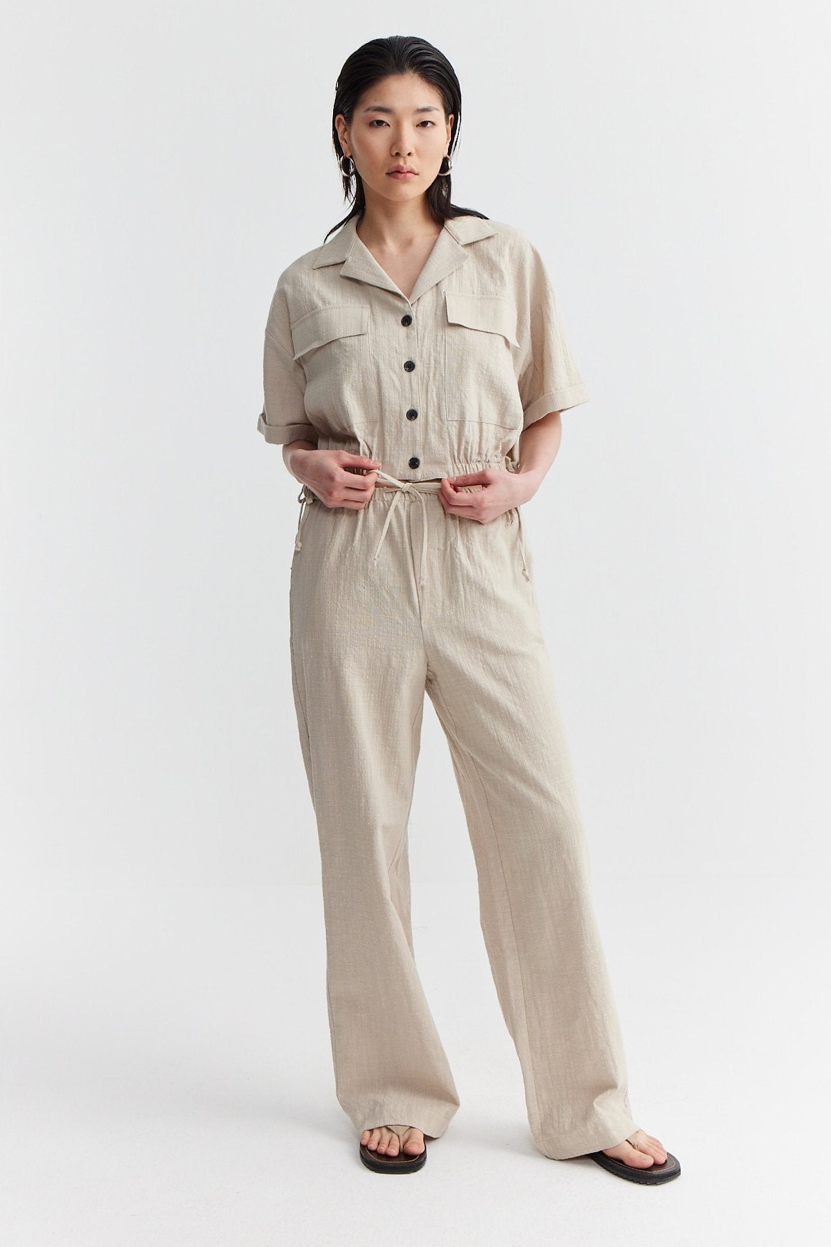 Women's Linen Look Trousers