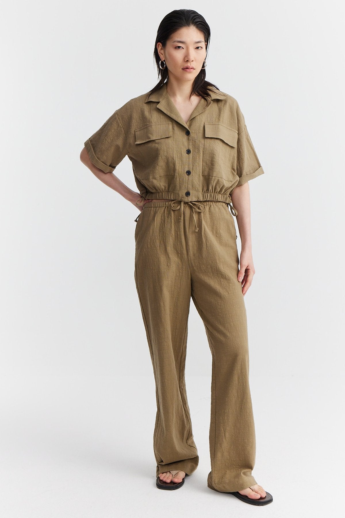 Women's Linen Look Trousers