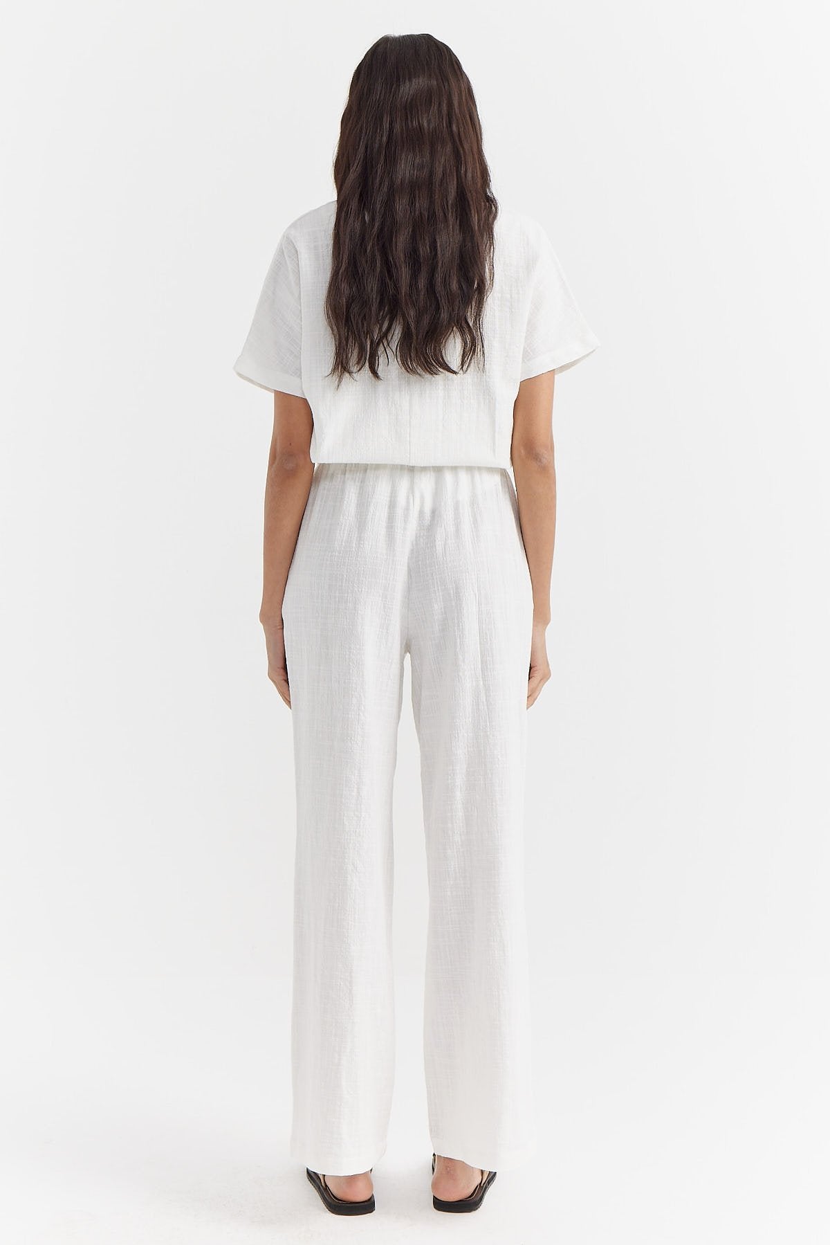 Women's Tied Waist Cotton Trousers