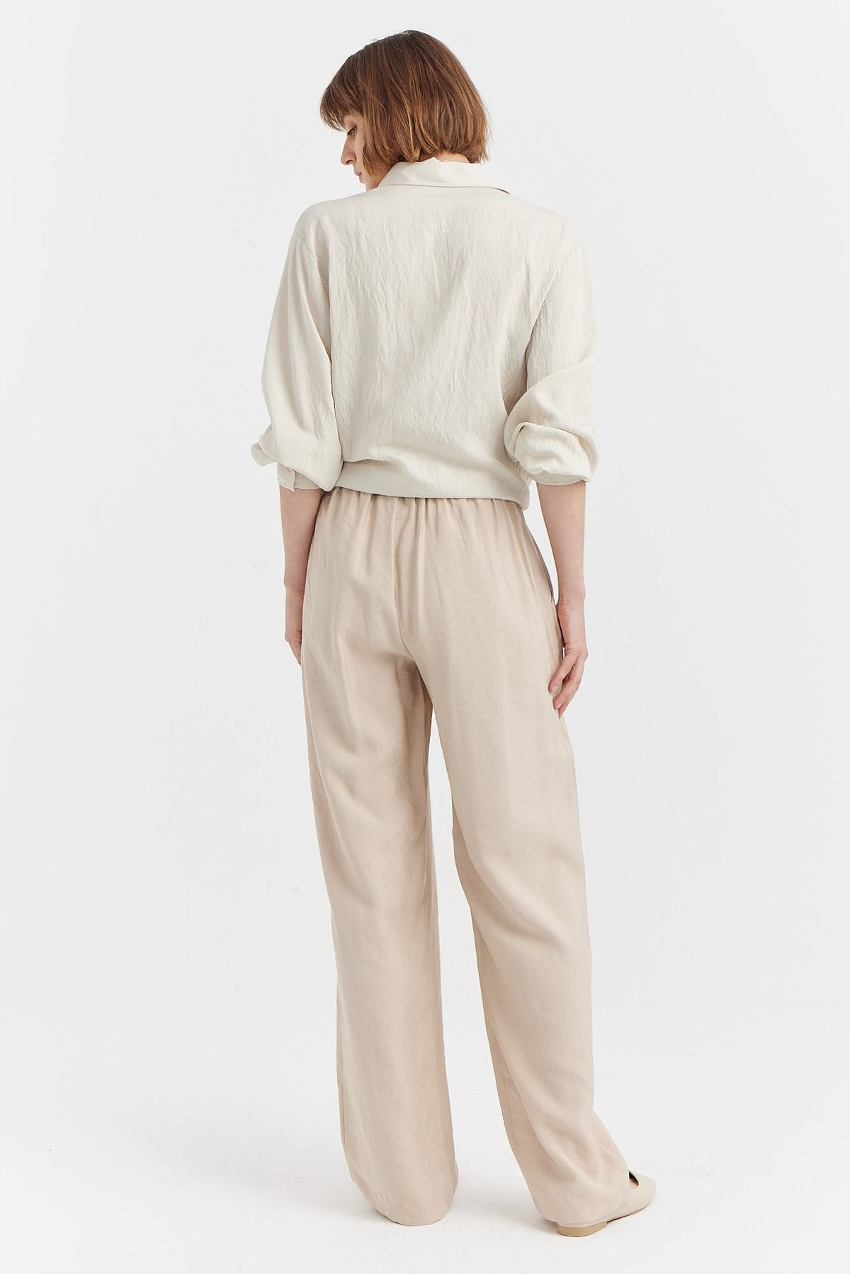 Women's Pleated Wide Leg Trousers