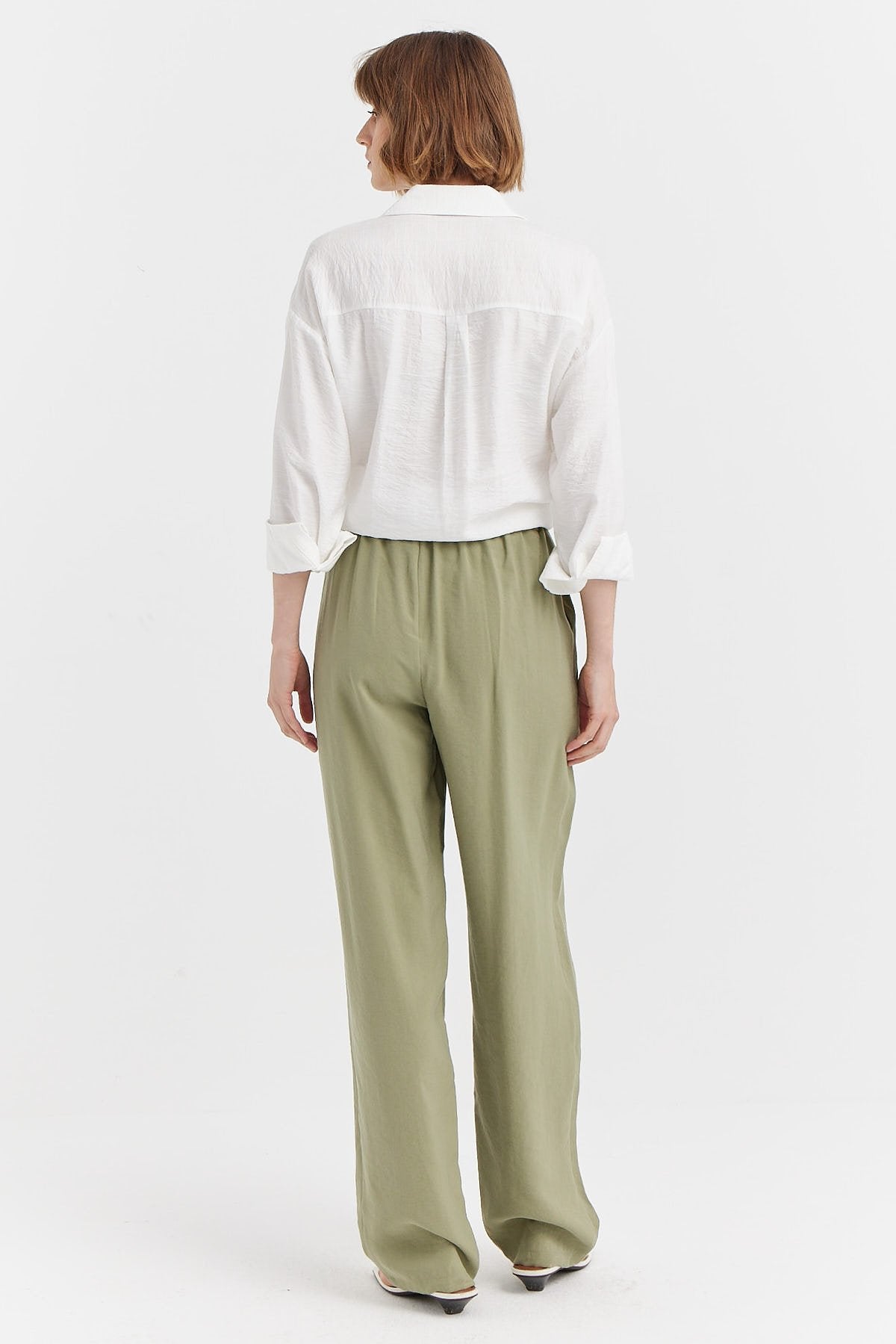 Women's Pleated Wide Leg Trousers