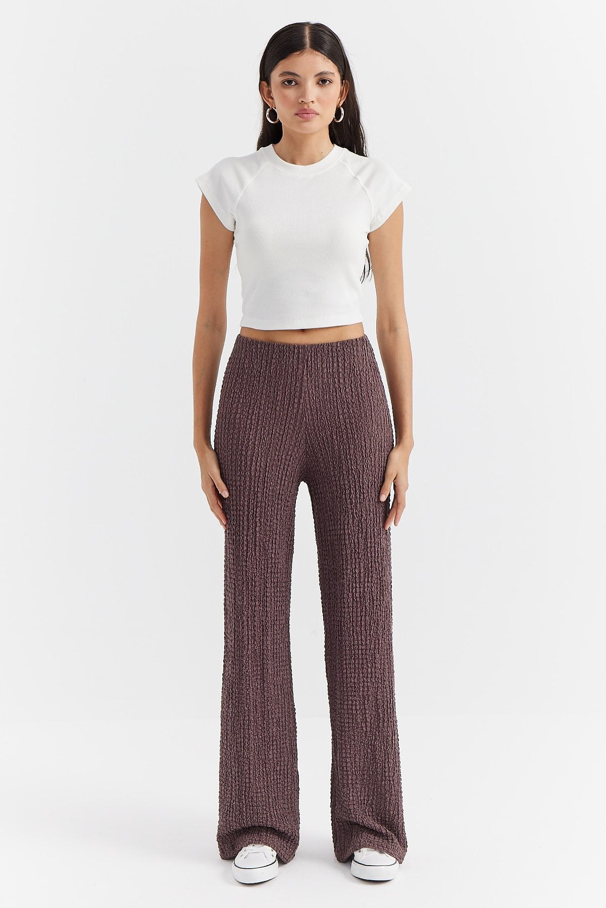 Women's Textured Trousers
